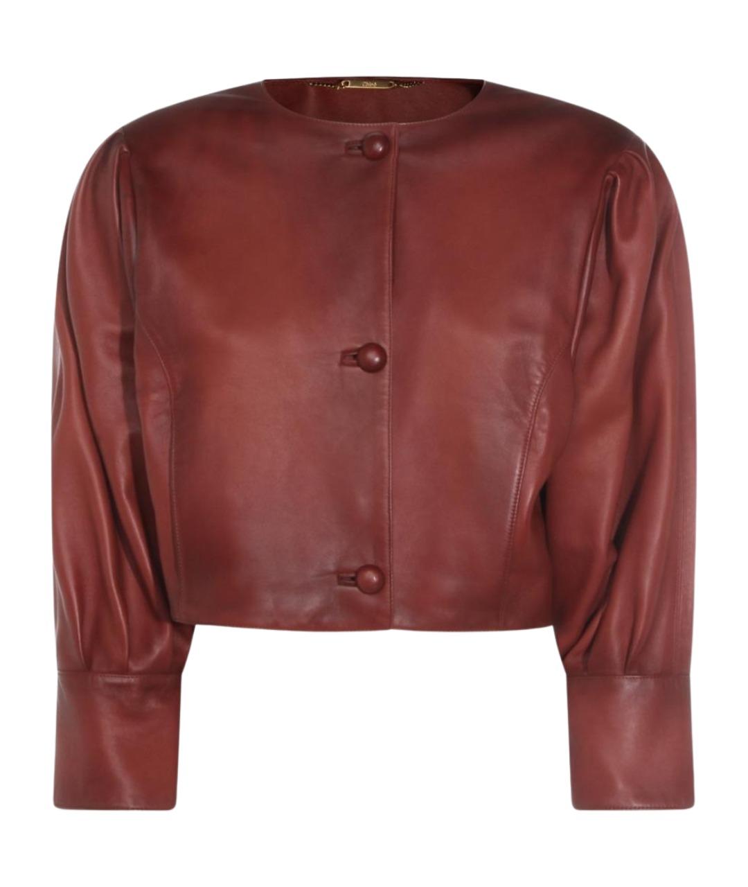 CHLOE Красная кожаная куртка, фото 1