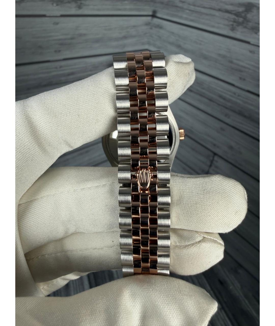 ROLEX Коричневые часы из розового золота, фото 9