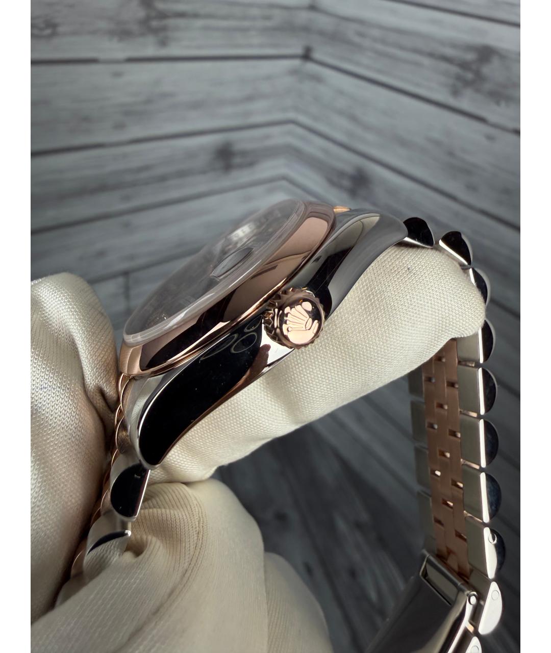 ROLEX Коричневые часы из розового золота, фото 5