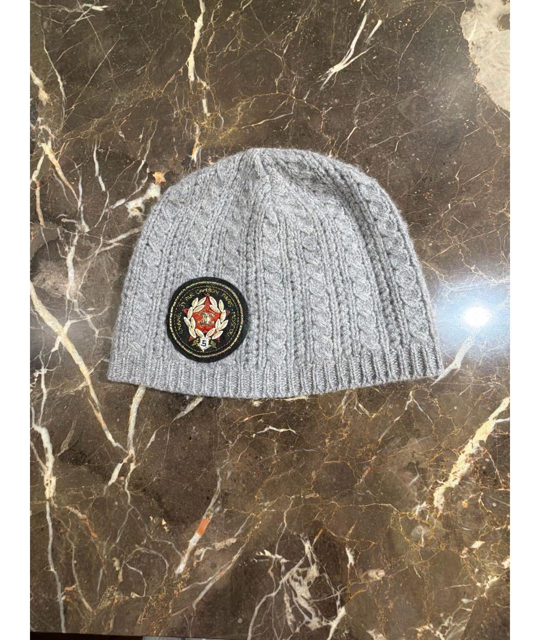CHANEL Серая кашемировая шапка, фото 4
