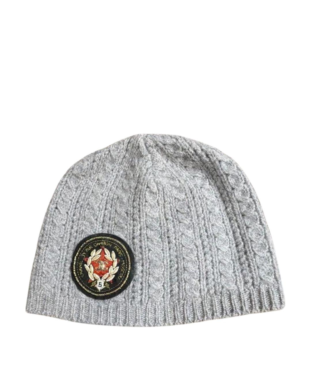 CHANEL Серая кашемировая шапка, фото 1