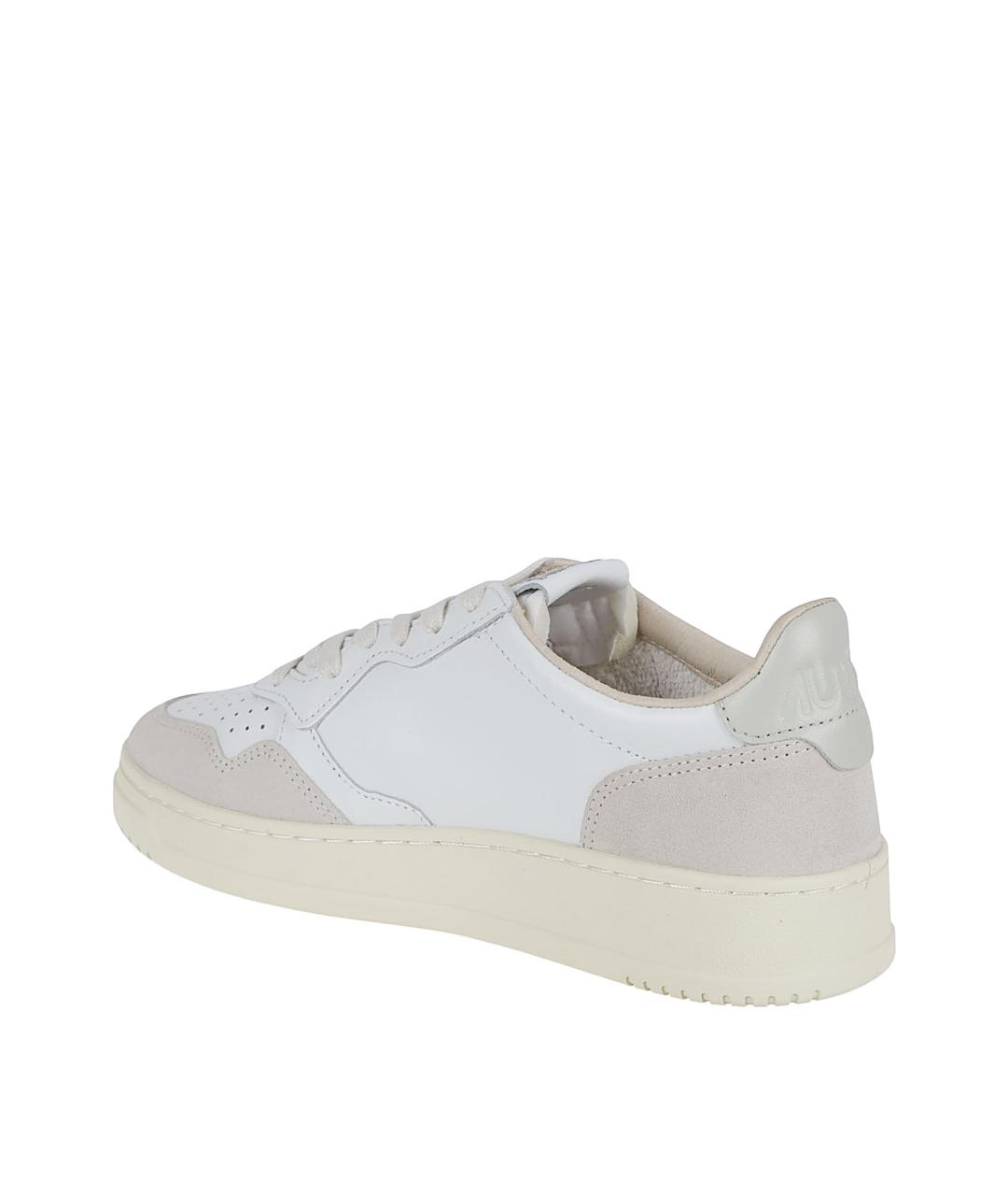AUTRY Белые кожаные низкие кроссовки / кеды, фото 3
