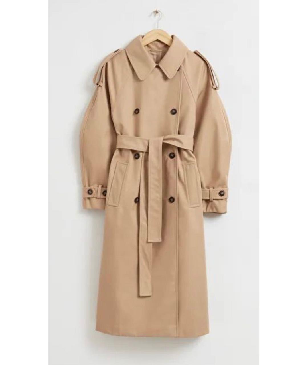 COS Бежевый хлопковый тренч/плащ, фото 6