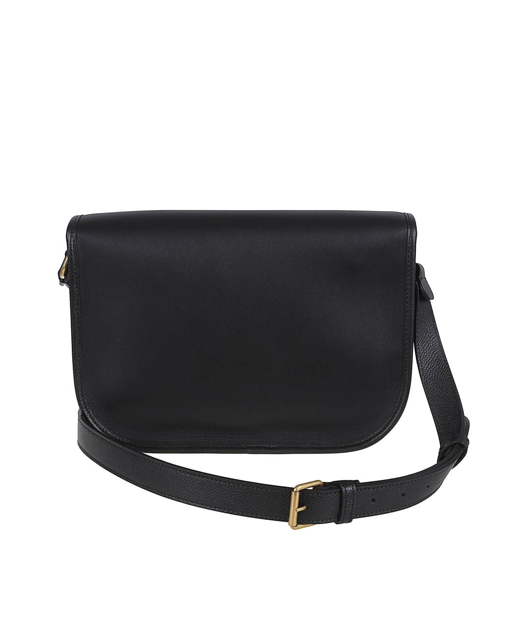 VALENTINO Черная кожаная сумка на плечо, фото 2