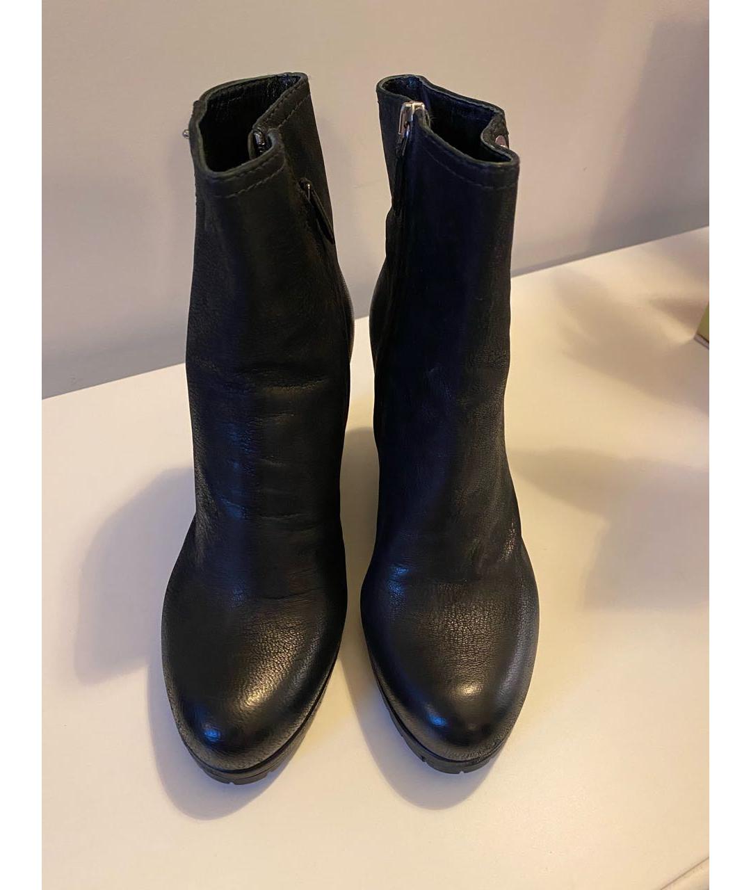 PRADA Черные кожаные полусапоги, фото 2