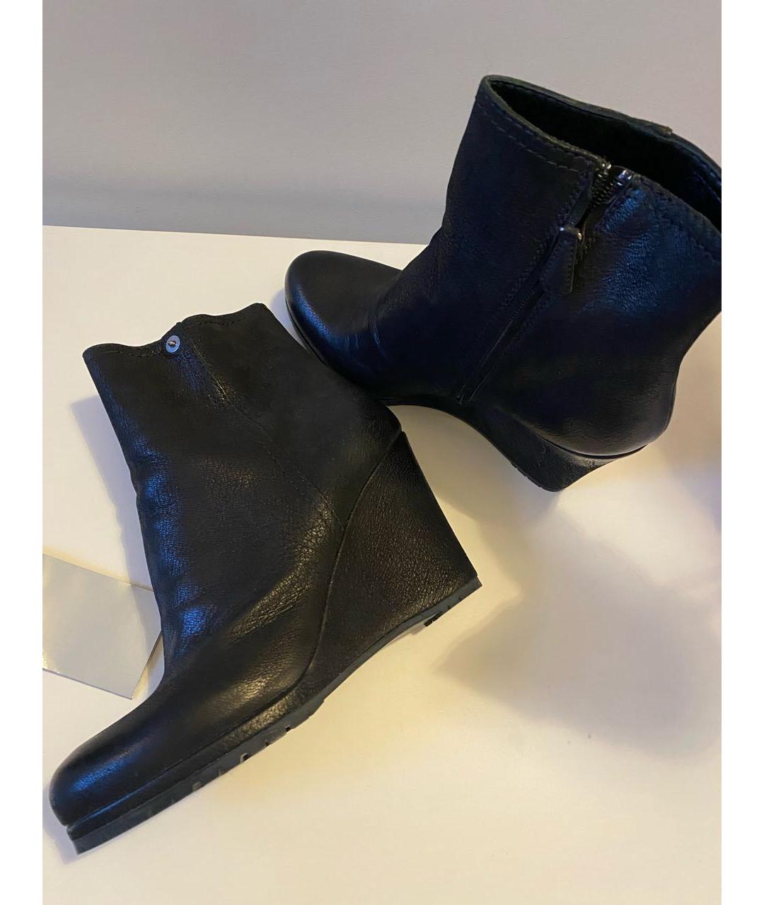 PRADA Черные кожаные полусапоги, фото 7