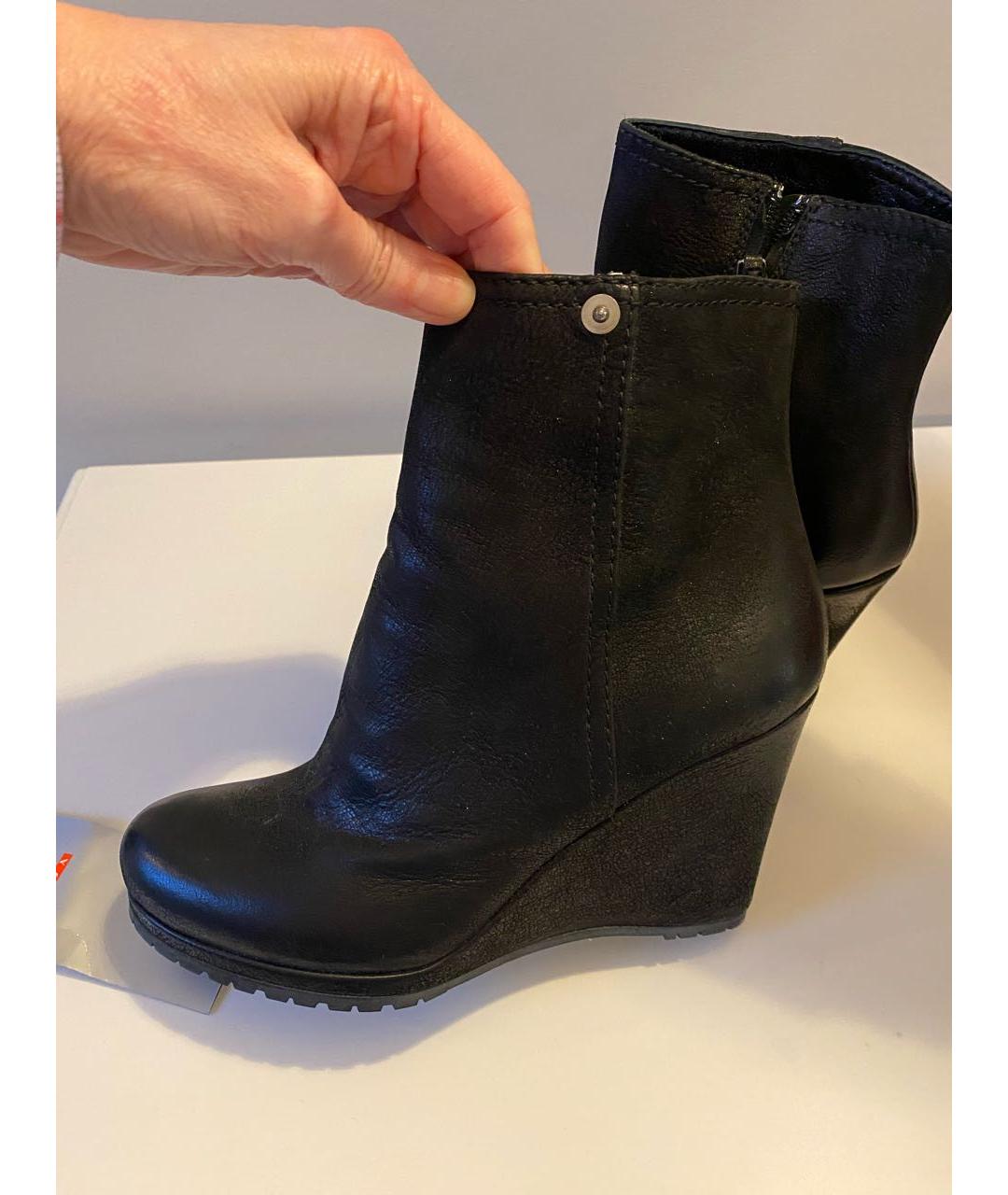 PRADA Черные кожаные полусапоги, фото 8