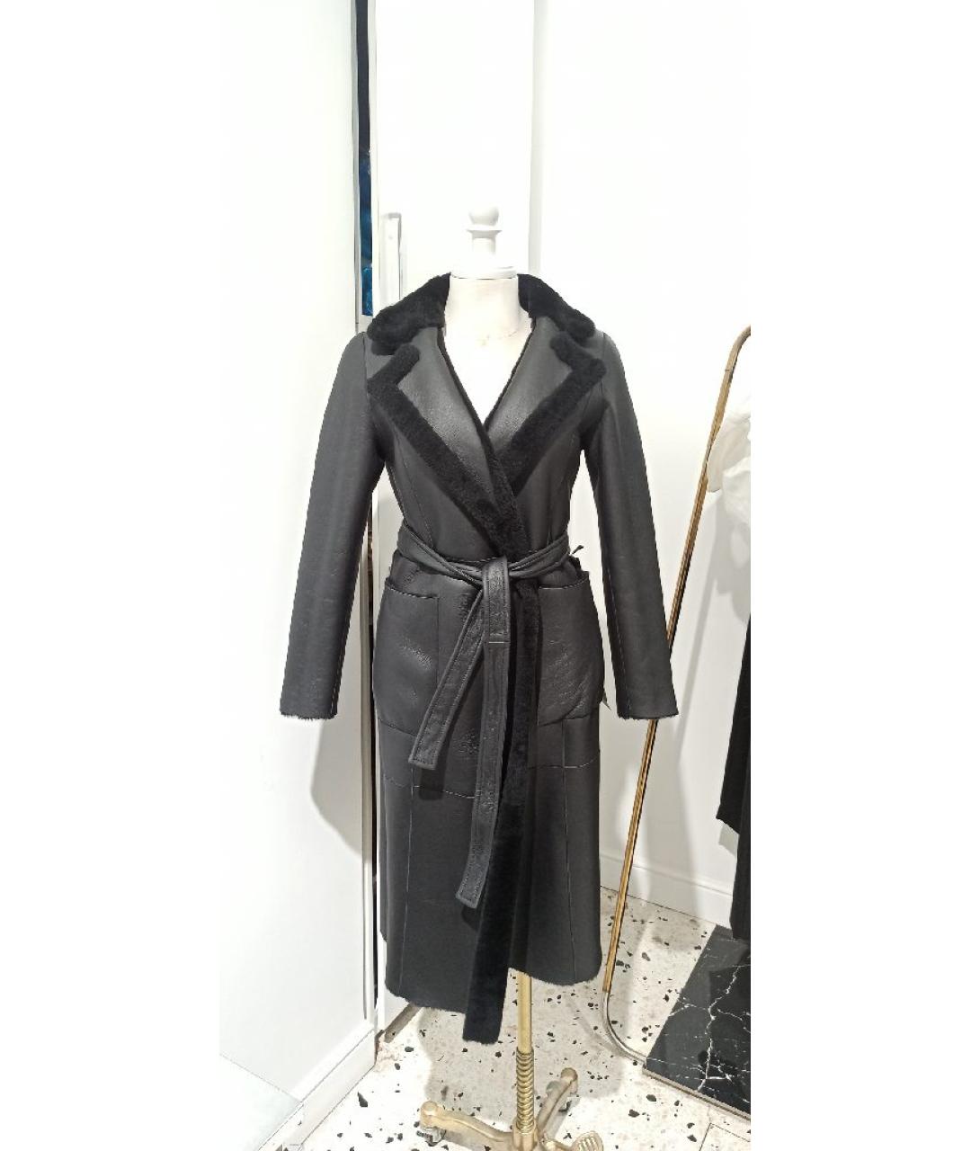 BLANCHA Черная дубленка, фото 10