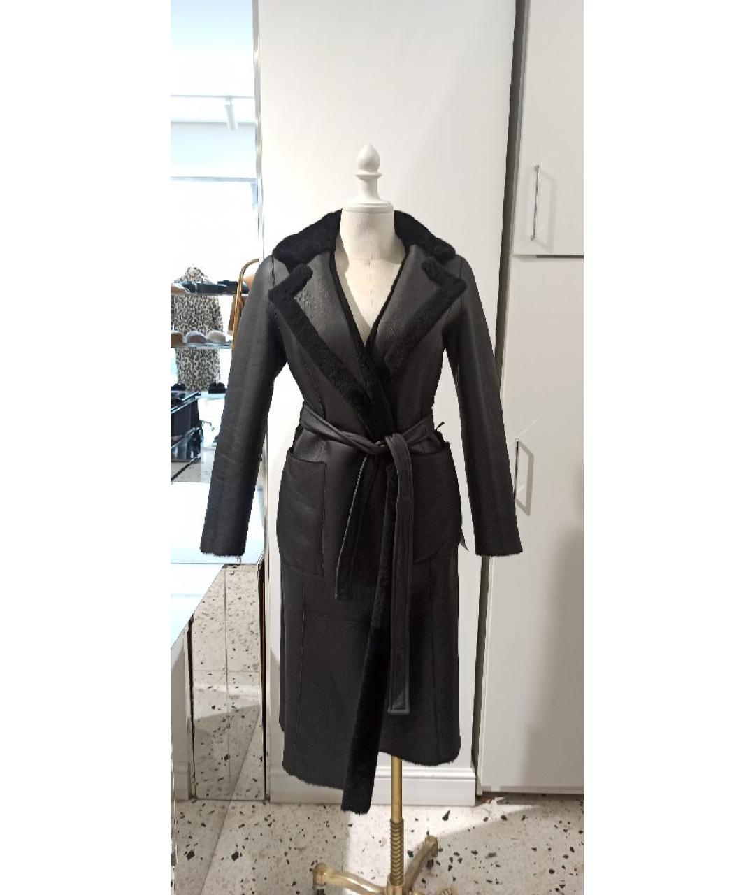 BLANCHA Черная дубленка, фото 3