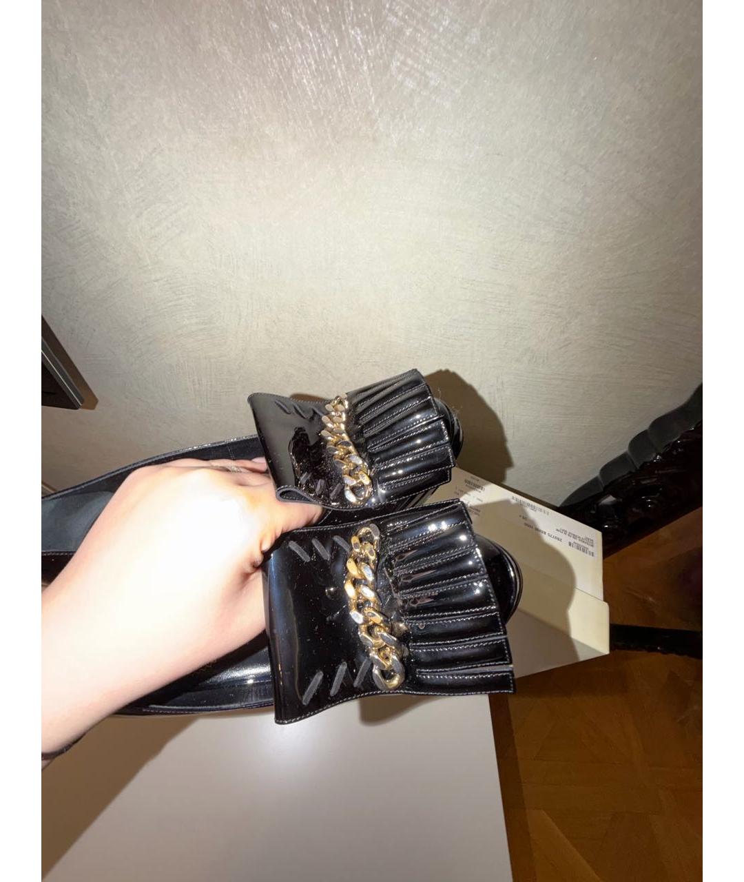 SAINT LAURENT Черные туфли из лакированной кожи, фото 5