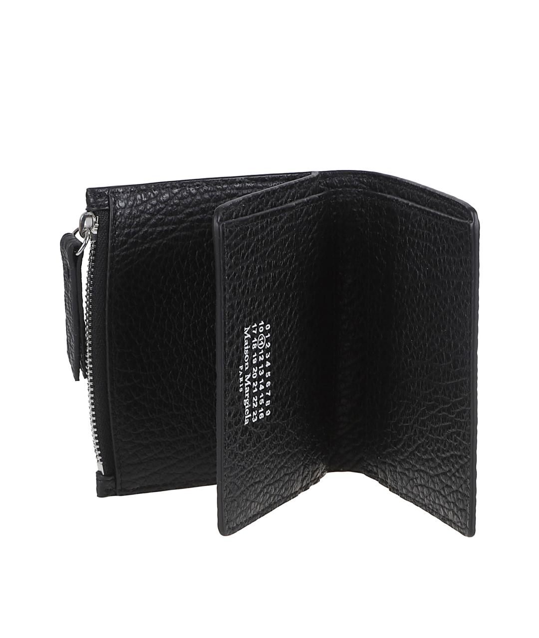 MAISON MARGIELA Черный кожаный кошелек, фото 3