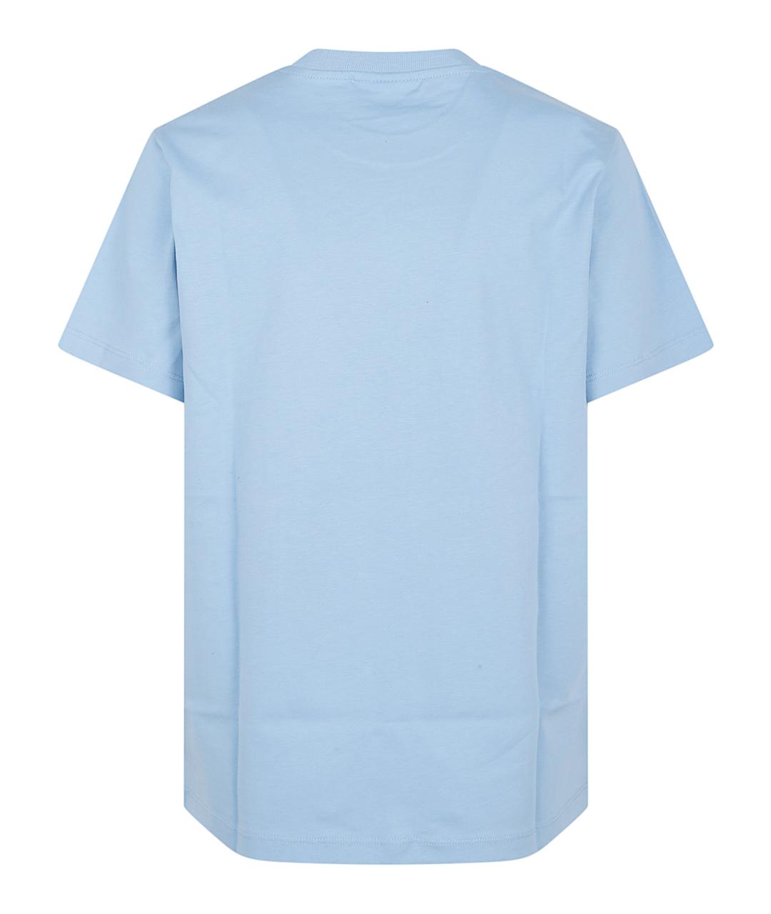 GANNI Голубая хлопковая футболка, фото 3