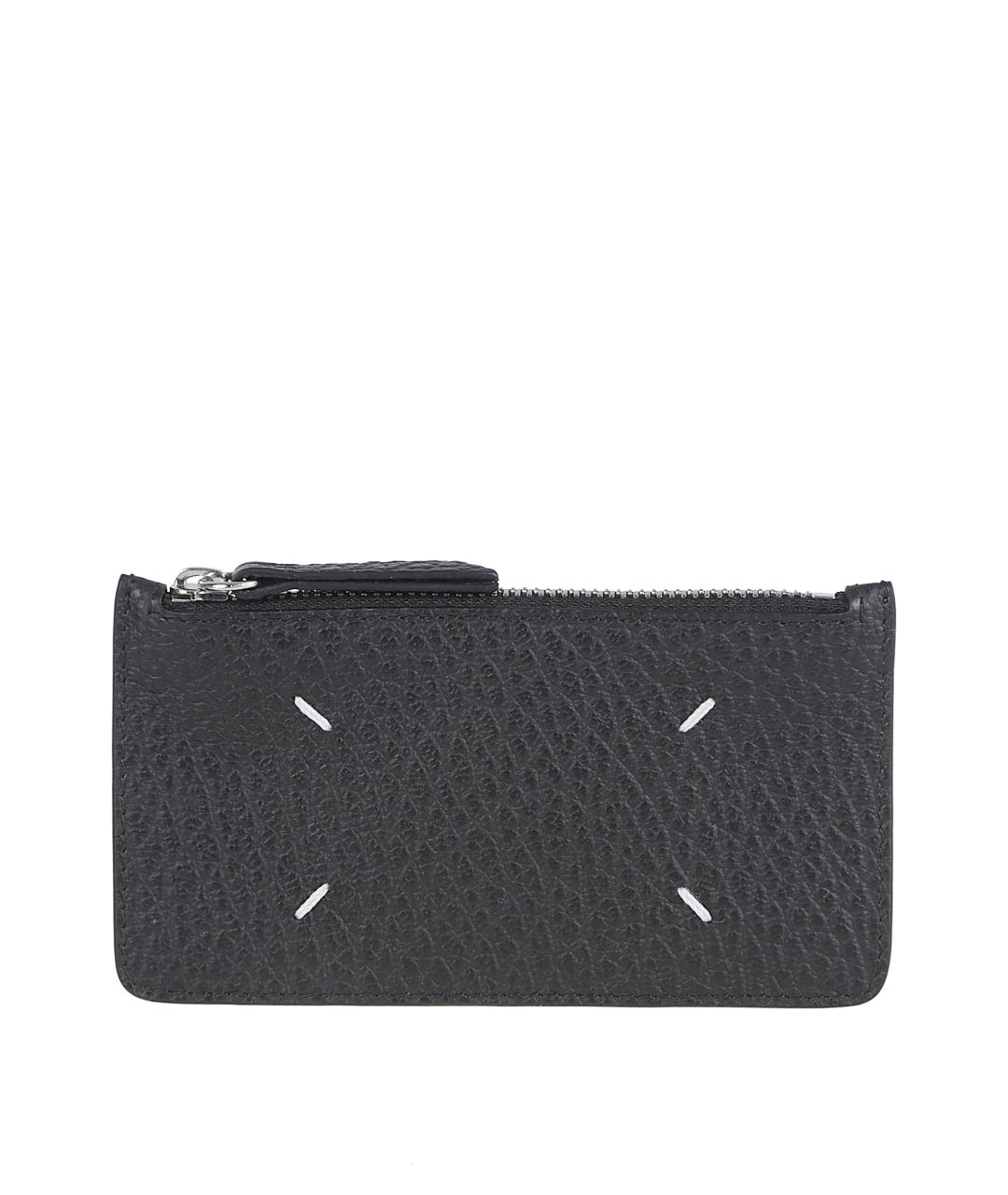 MAISON MARGIELA Черный кожаный кардхолдер, фото 1