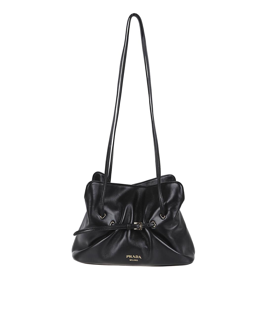 PRADA Черная кожаная сумка тоут, фото 1