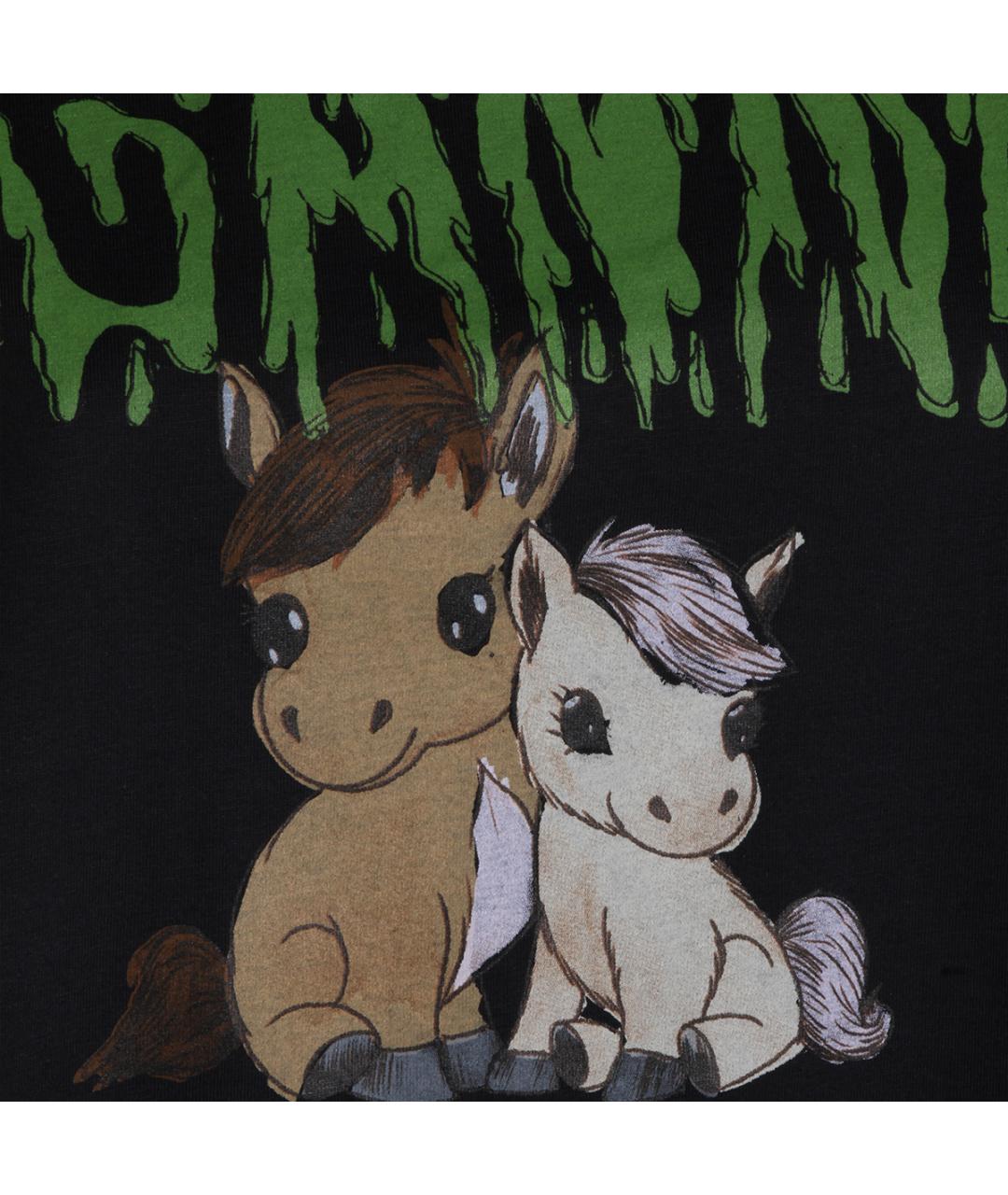 GANNI Черная хлопковая футболка, фото 3