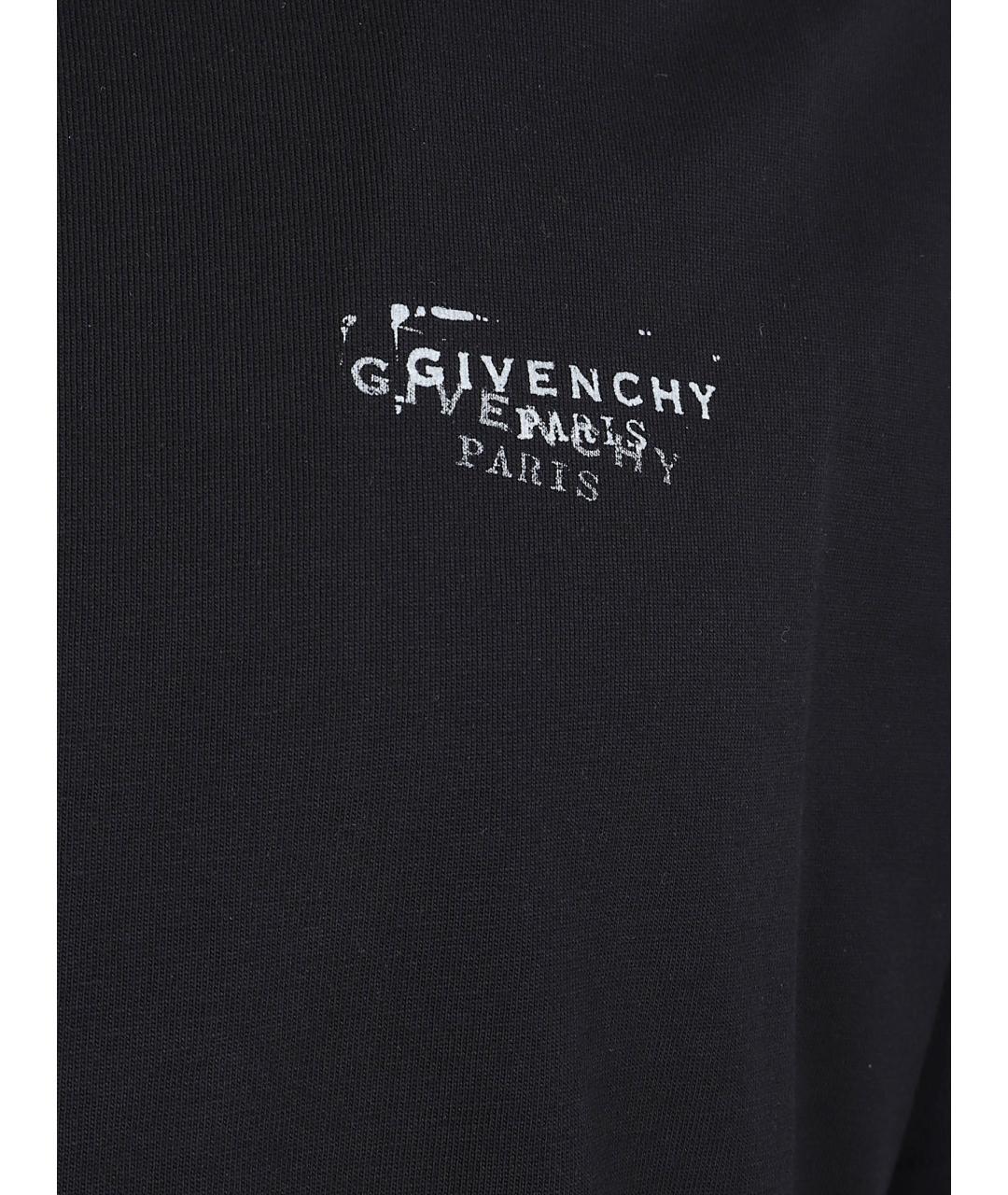 GIVENCHY Черная хлопковая футболка, фото 2