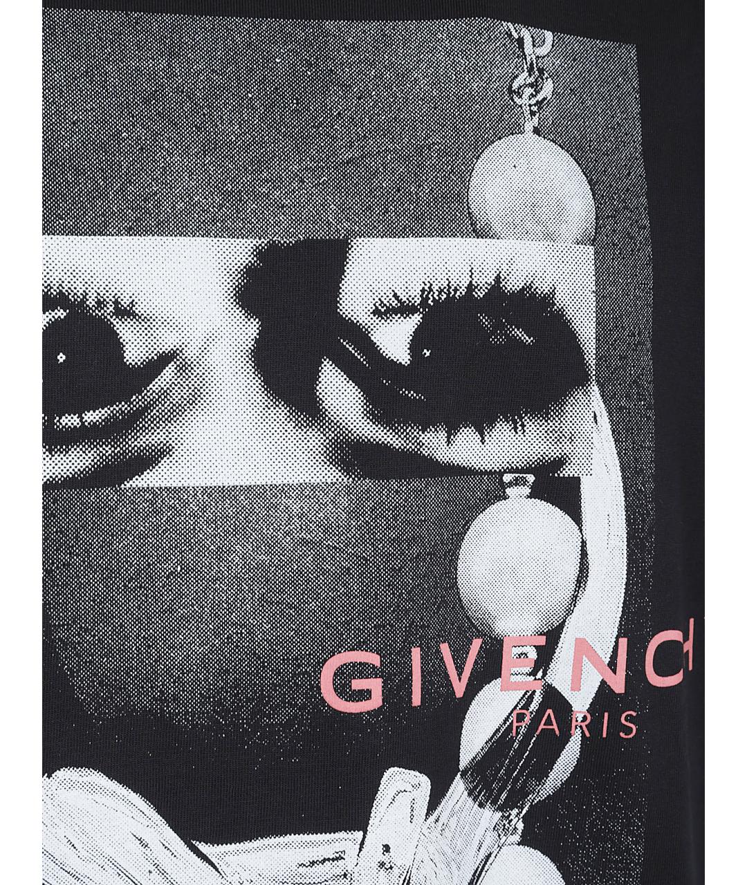 GIVENCHY Черная хлопковая футболка, фото 2