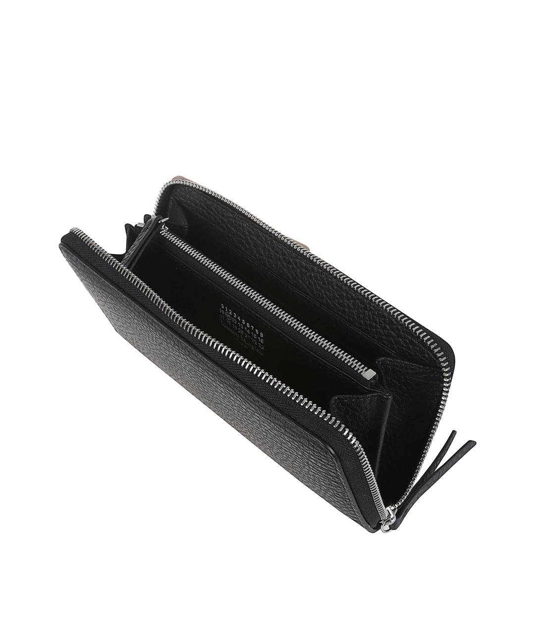 MAISON MARGIELA Черный кожаный кошелек, фото 3