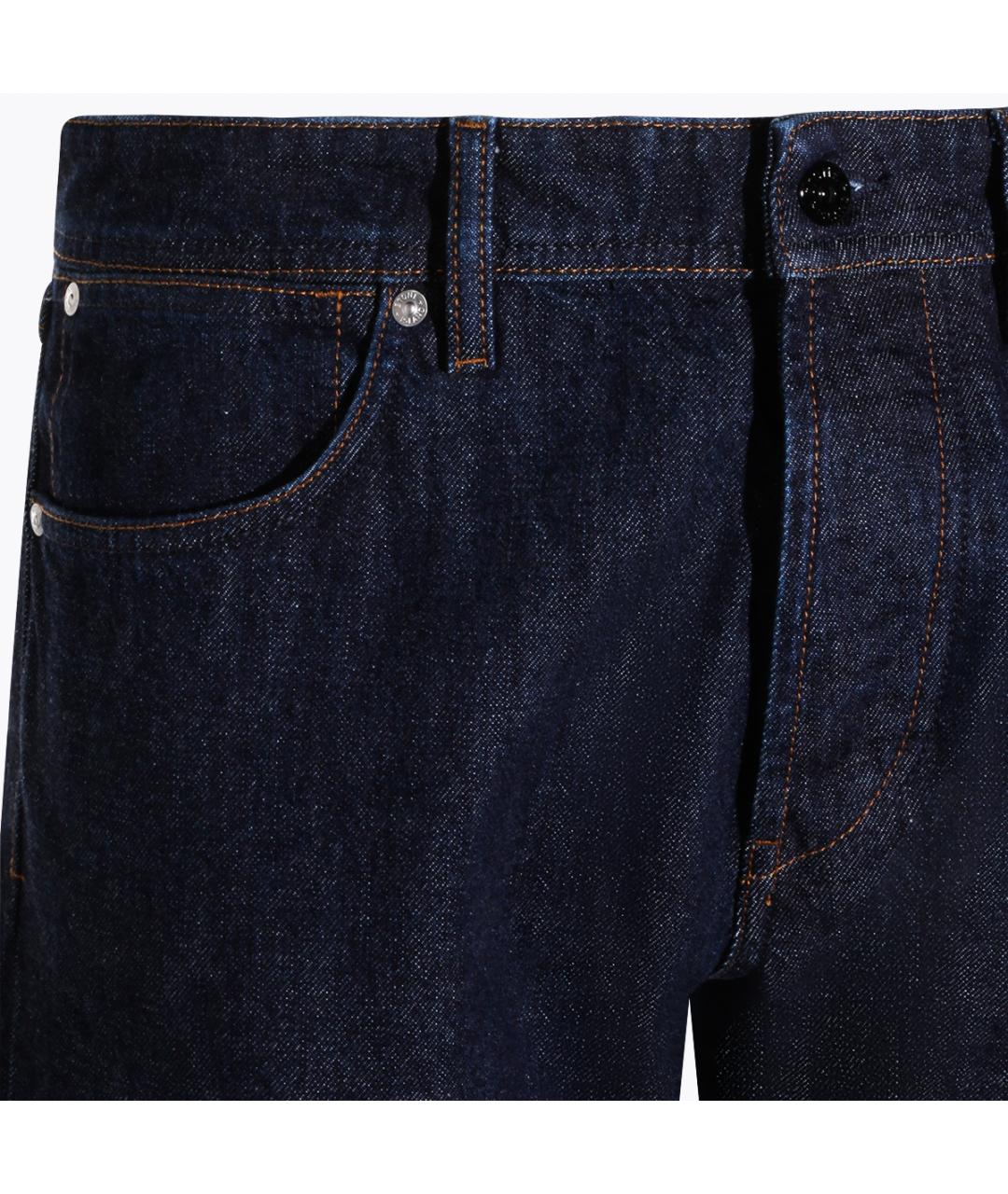 STONE ISLAND Темно-синие хлопковые джинсы, фото 3