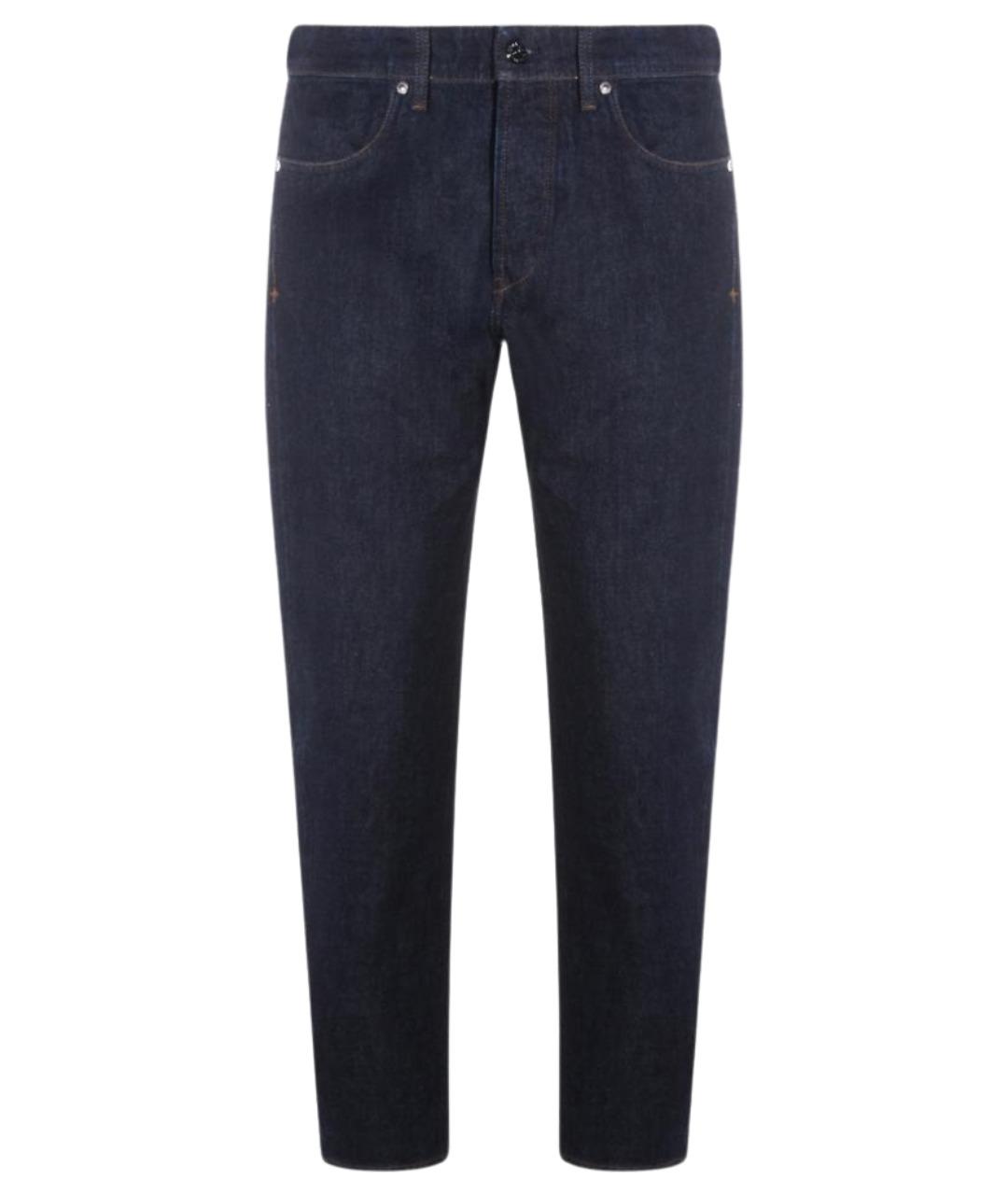 STONE ISLAND Темно-синие хлопковые джинсы, фото 1