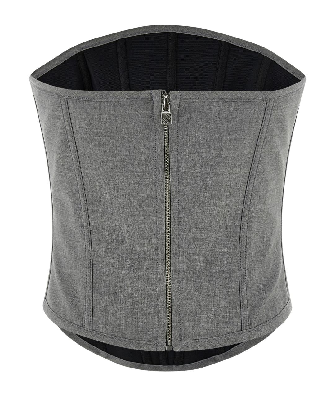 GIUSEPPE DI MORABITO Серый шерстяной корсет, фото 2