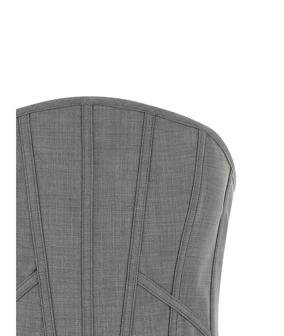 GIUSEPPE DI MORABITO Серый шерстяной корсет, фото 3