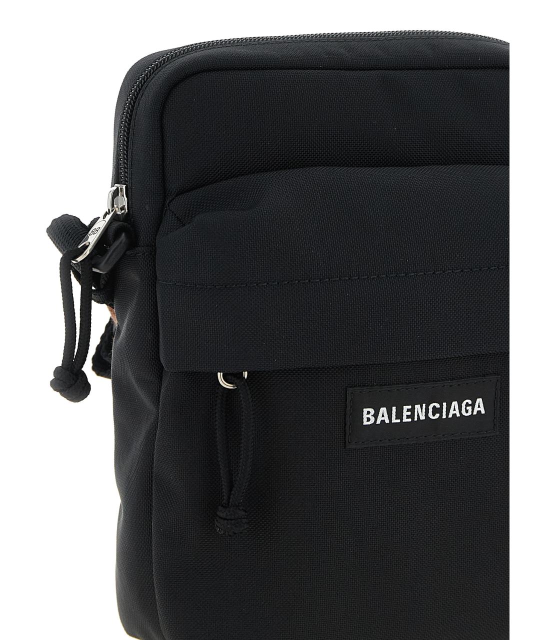 BALENCIAGA Черная синтетическая сумка на плечо, фото 3