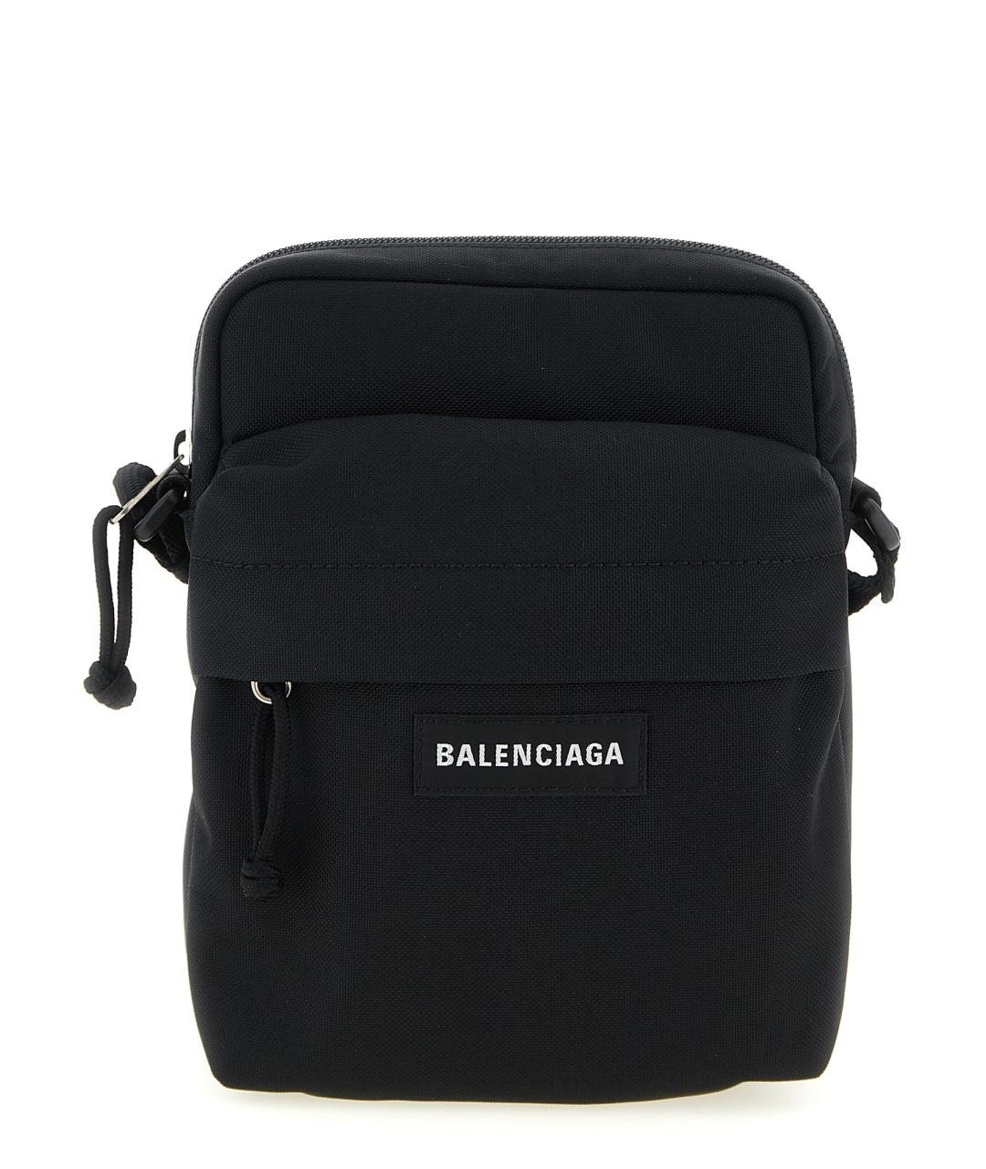 BALENCIAGA Черная синтетическая сумка на плечо, фото 1