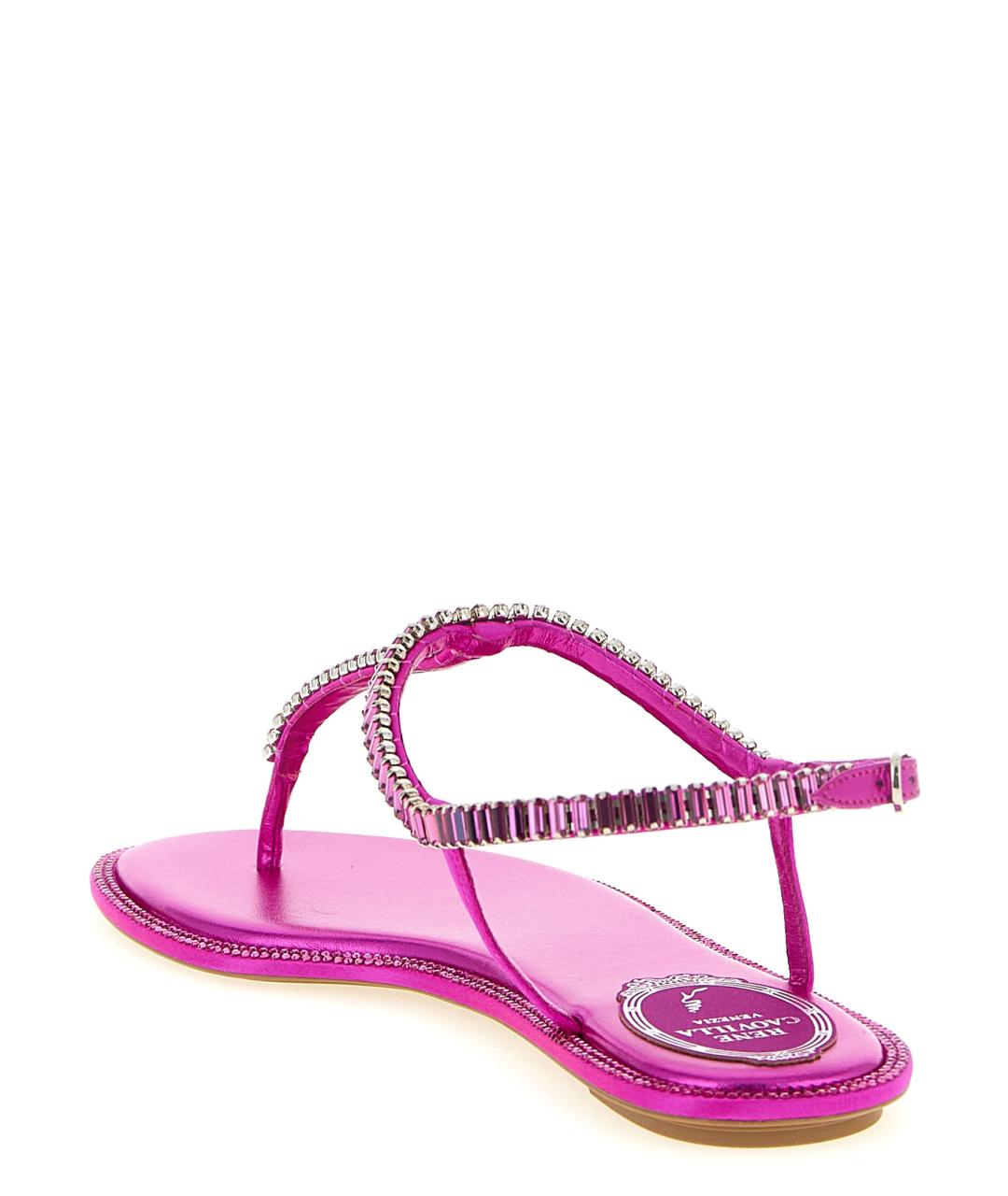 RENE CAOVILLA Фуксия сандалии, фото 3