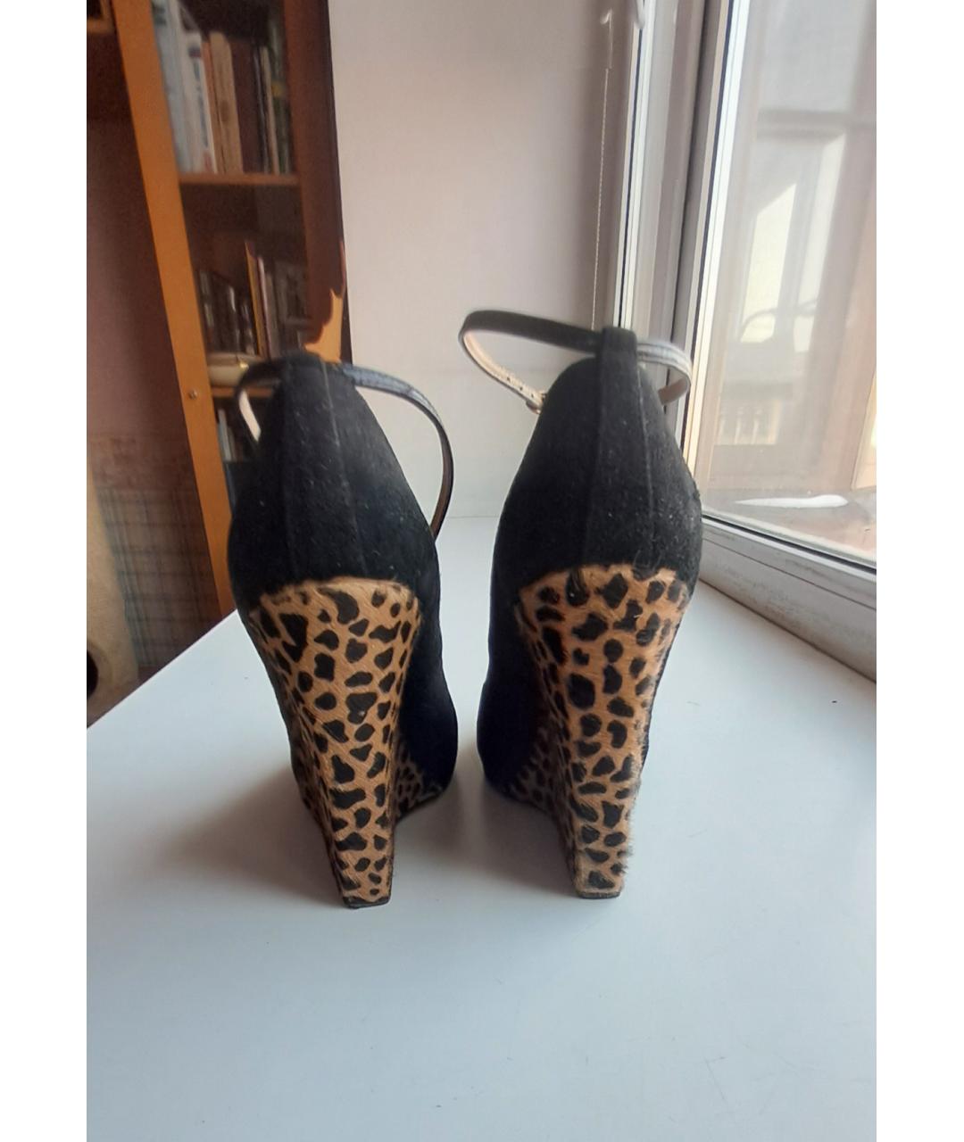 GIUSEPPE ZANOTTI DESIGN Черные замшевые туфли, фото 3