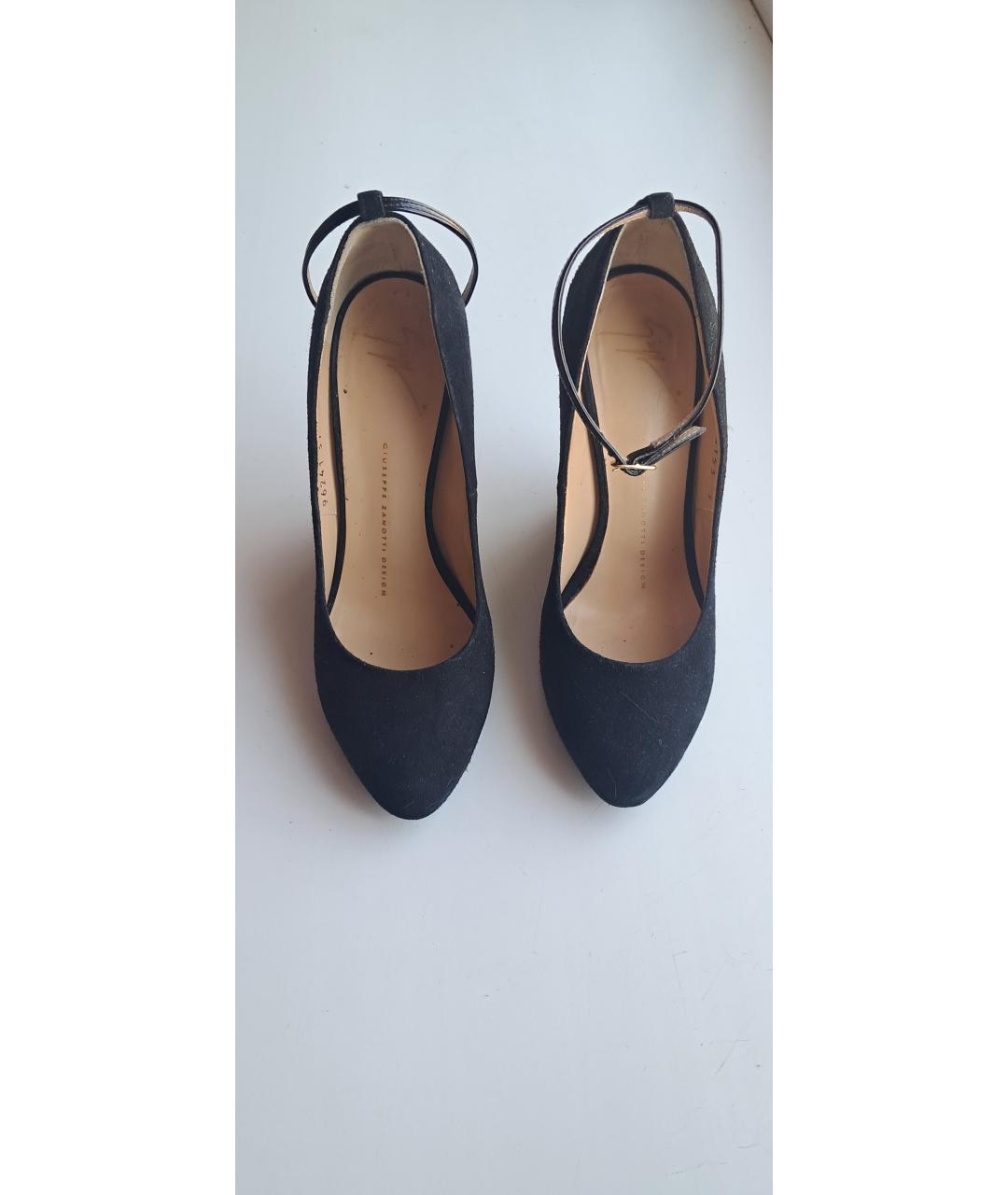 GIUSEPPE ZANOTTI DESIGN Черные замшевые туфли, фото 2