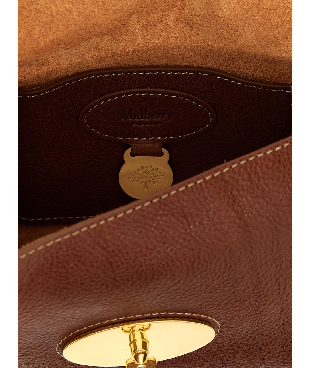 MULBERRY Коричневая кожаная сумка через плечо, фото 4