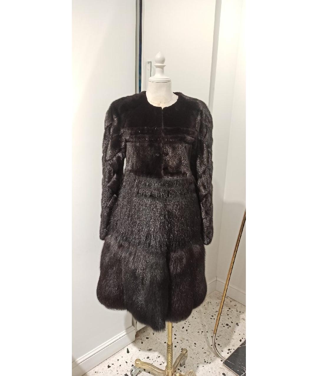 SAINT LAURENT Черная шуба, фото 9