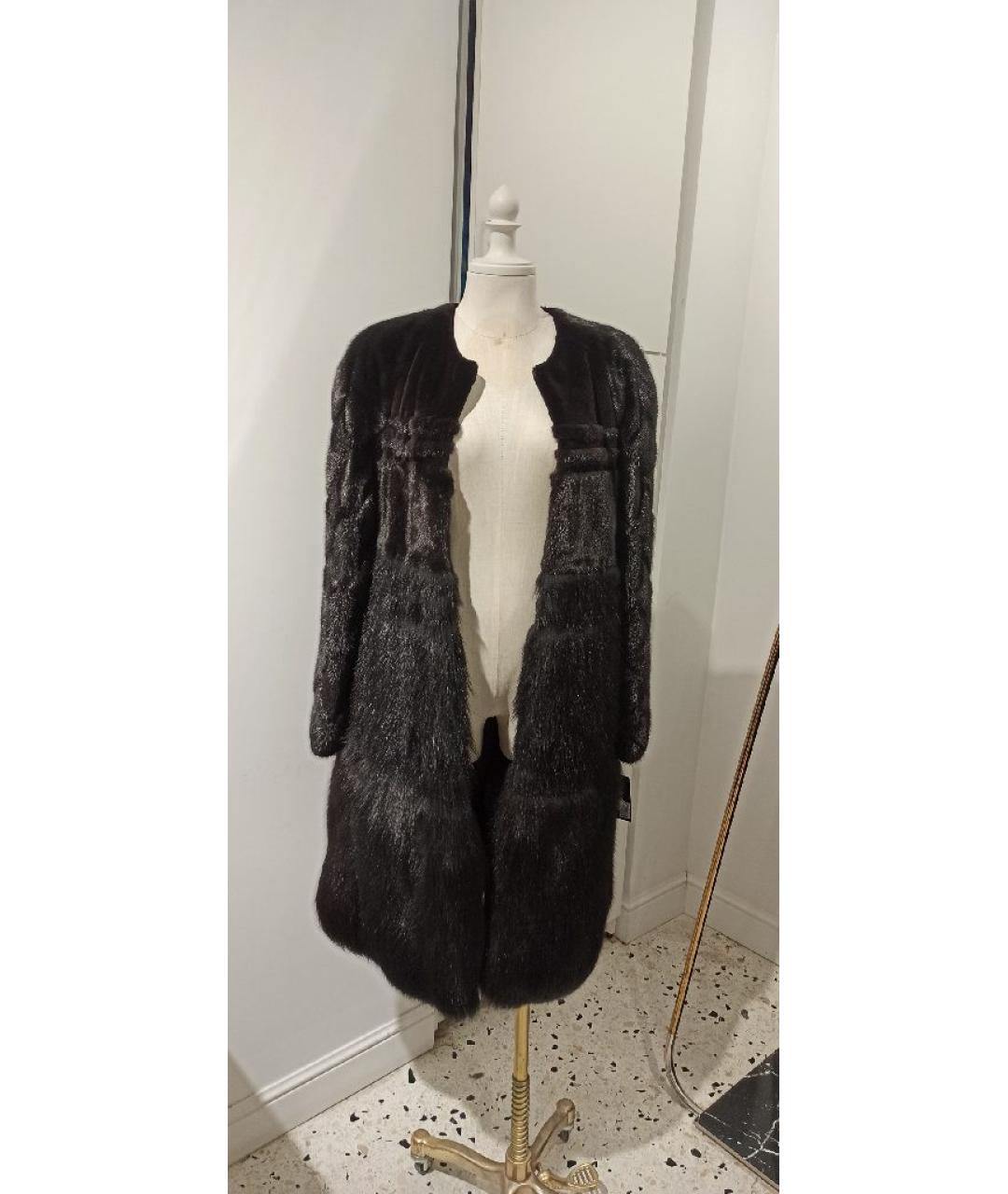 SAINT LAURENT Черная шуба, фото 5