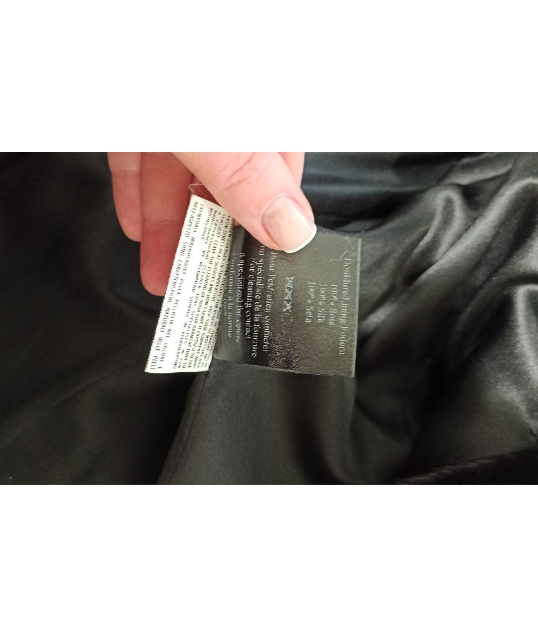 SAINT LAURENT Черная шуба, фото 8