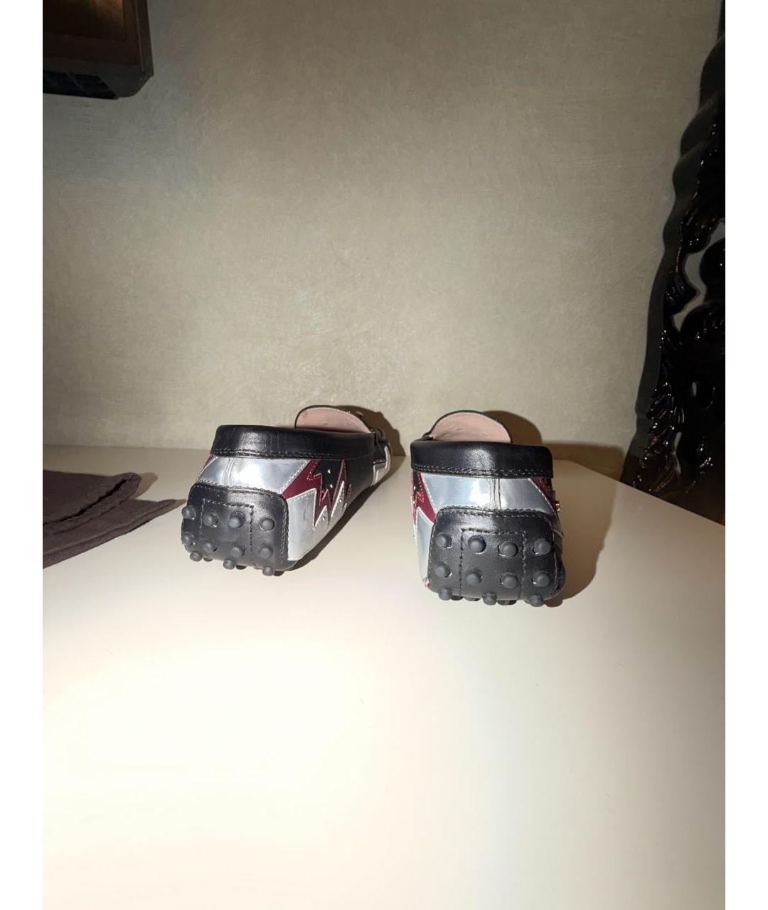 TOD'S Черные кожаные мокасины, фото 4