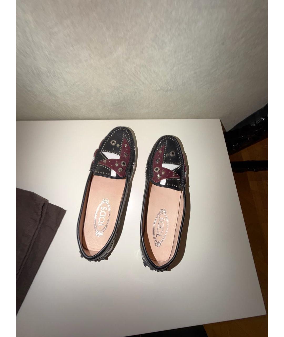 TOD'S Черные кожаные мокасины, фото 3