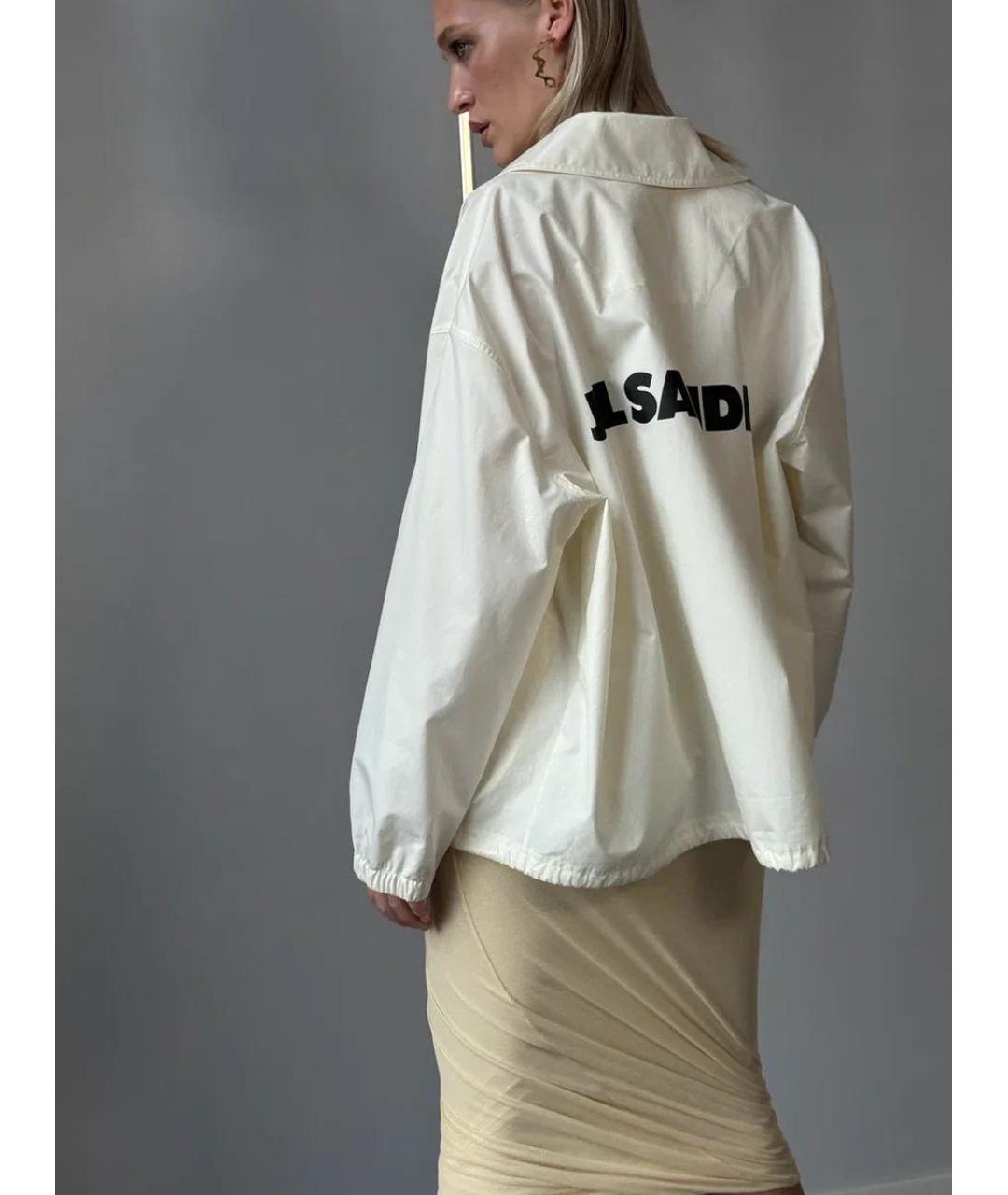 JIL SANDER Бежевая хлопковая куртка, фото 4