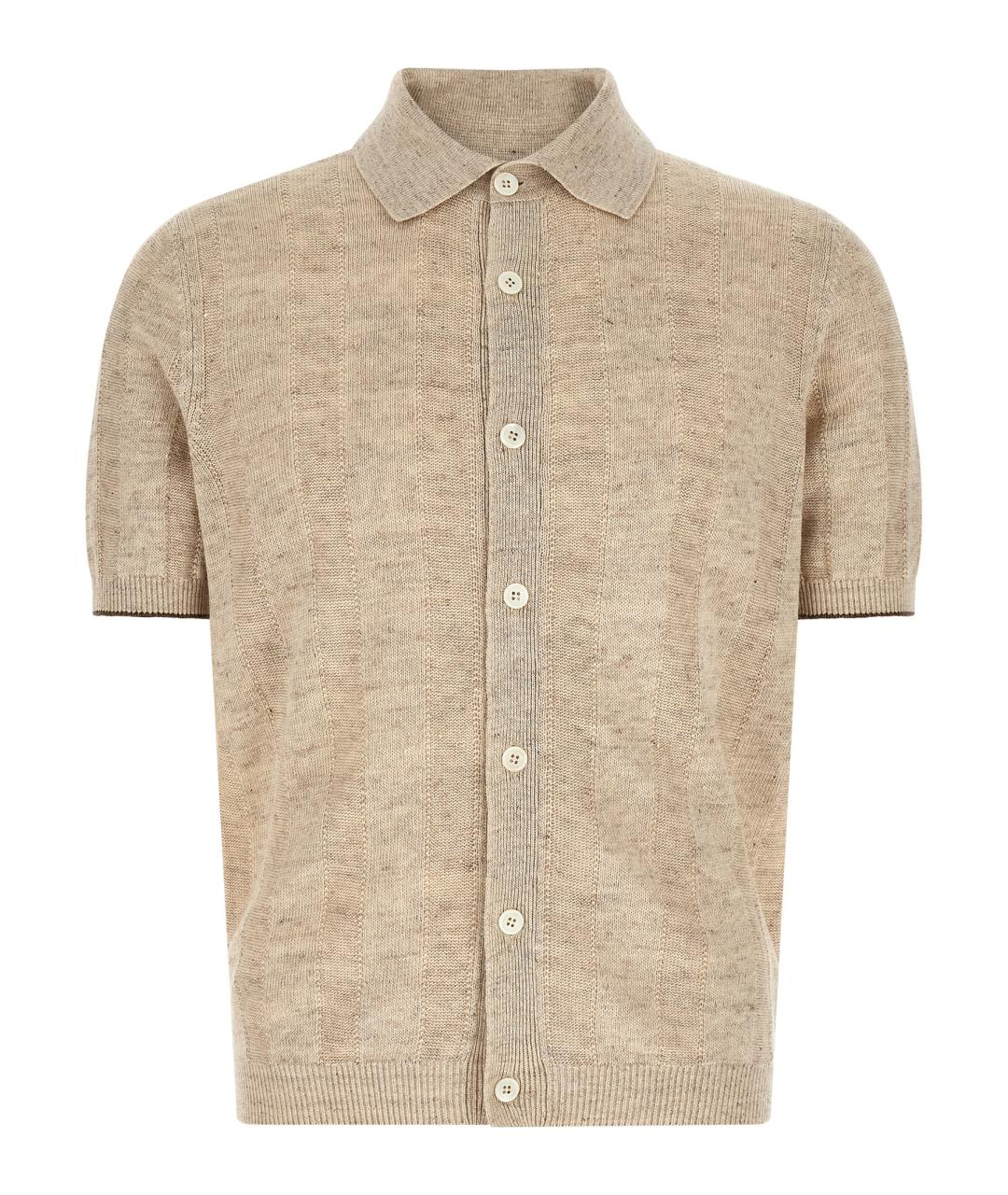 BRUNELLO CUCINELLI Бежевый льняной кардиган, фото 1
