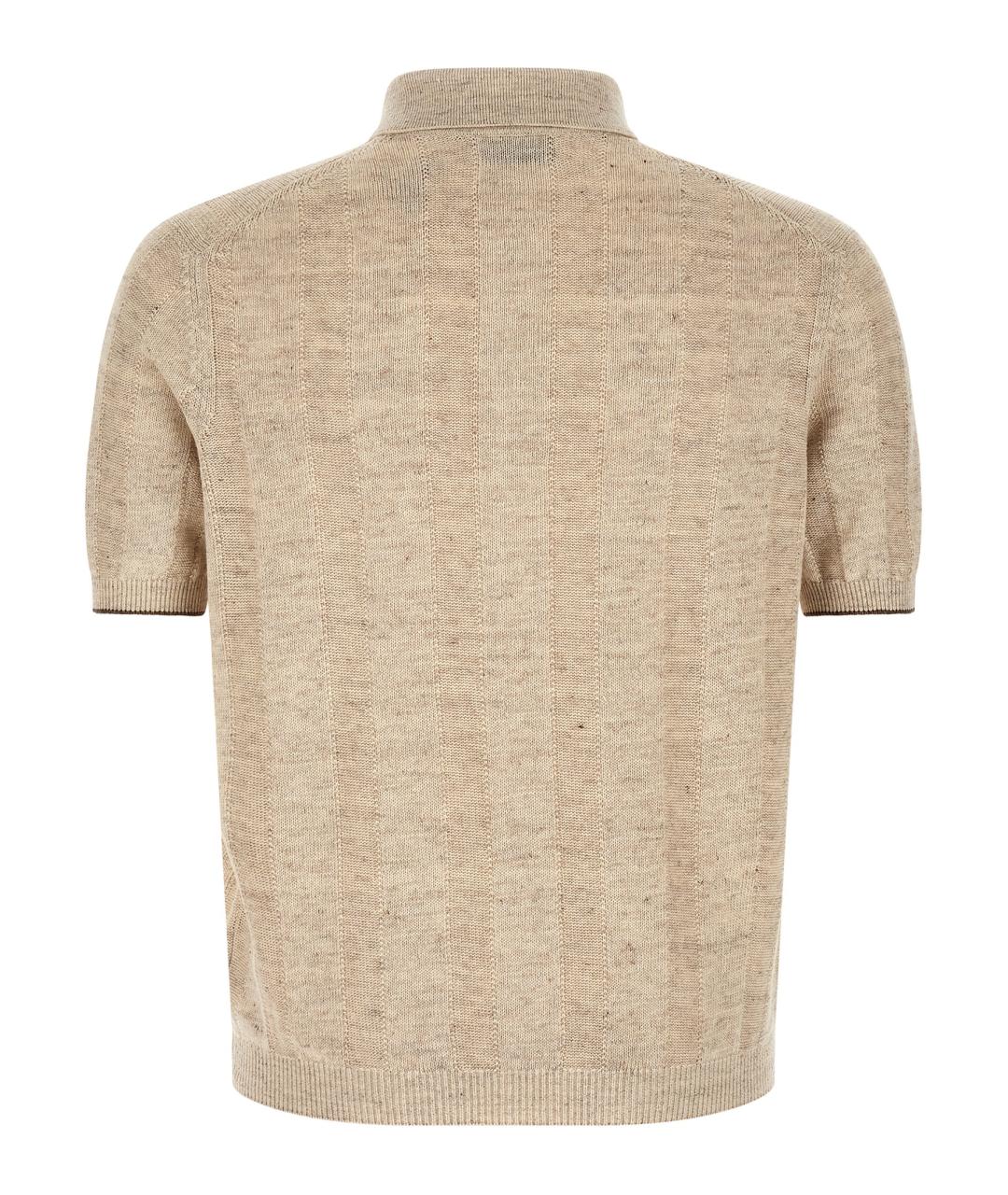 BRUNELLO CUCINELLI Бежевый льняной кардиган, фото 2