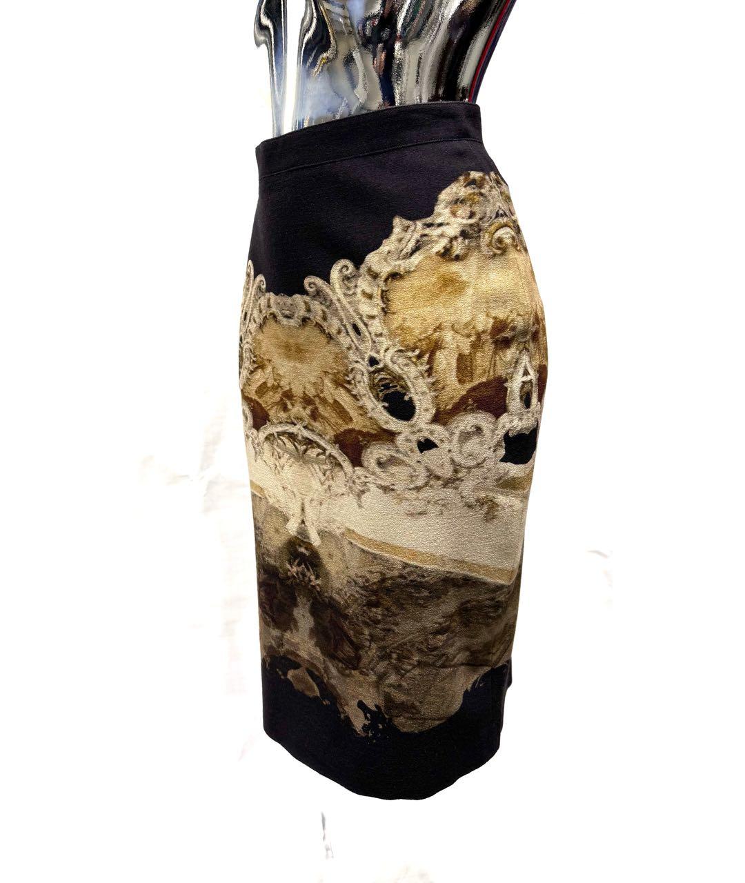 GIVENCHY Черная шерстяная юбка миди, фото 3