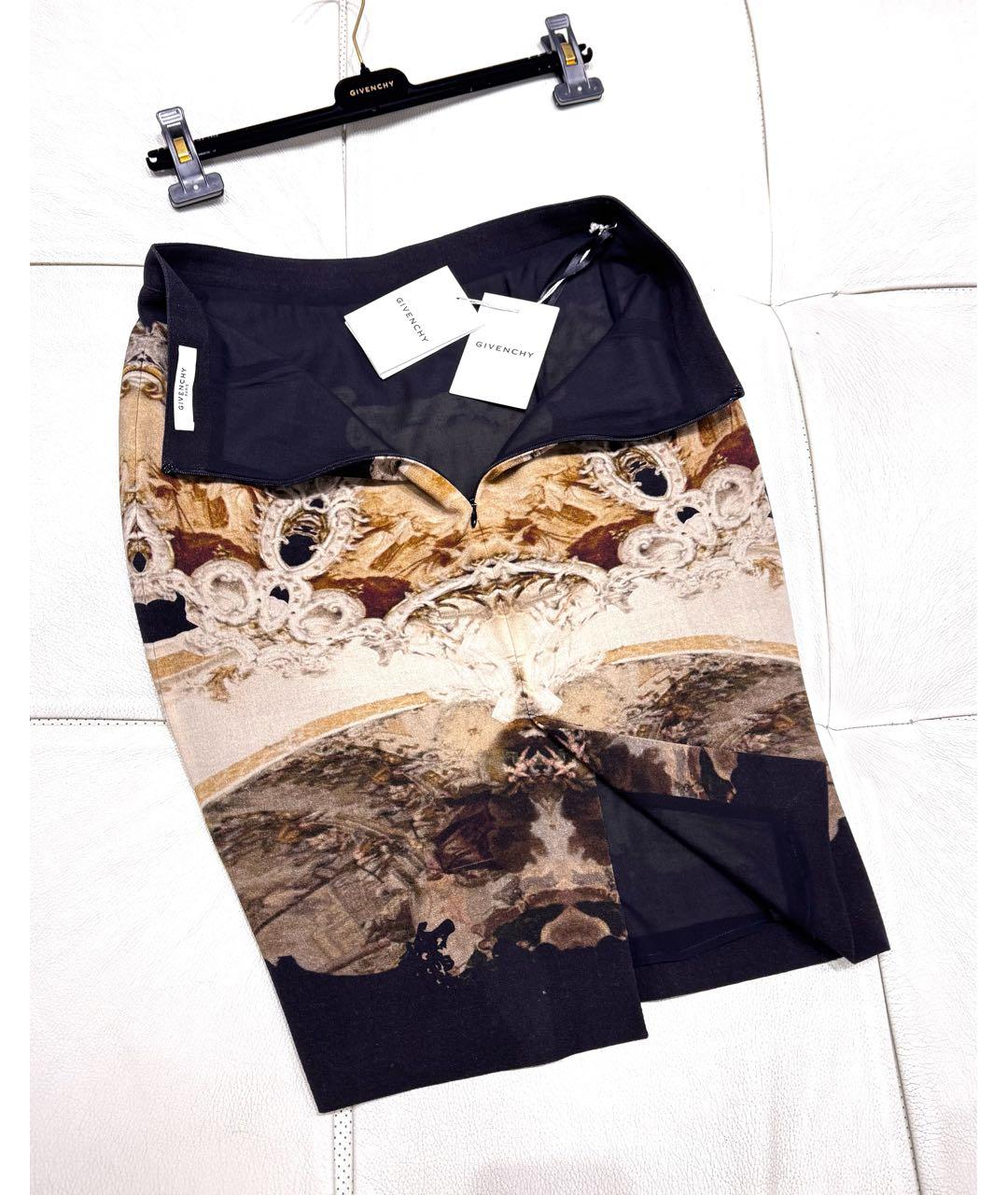 GIVENCHY Черная шерстяная юбка миди, фото 4