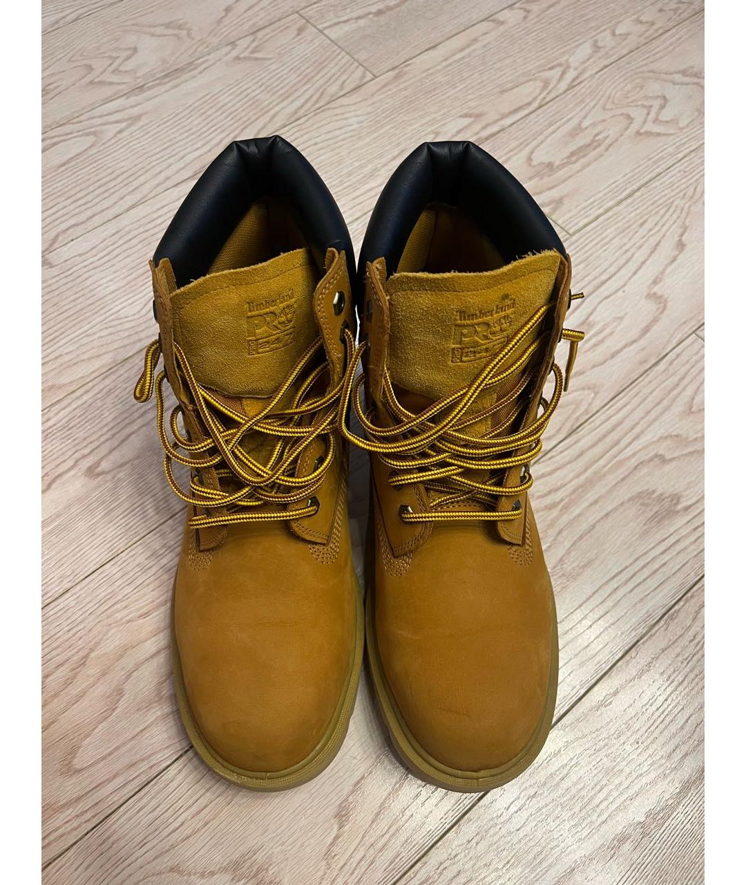 TIMBERLAND Оранжевое нубуковые высокие ботинки, фото 3