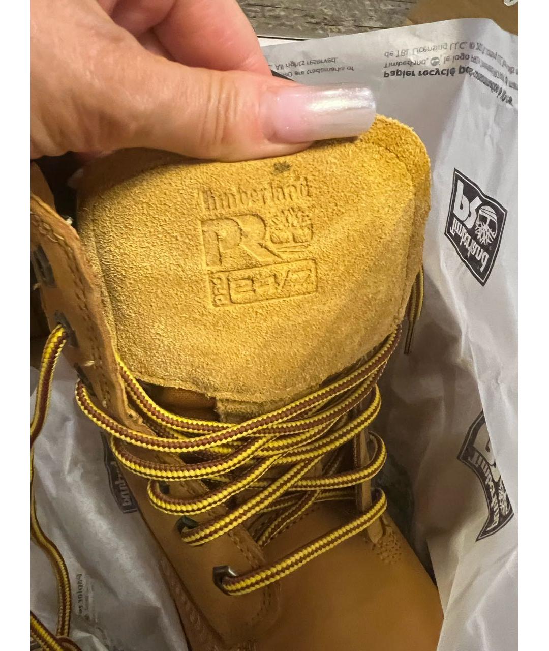 TIMBERLAND Оранжевое нубуковые высокие ботинки, фото 7