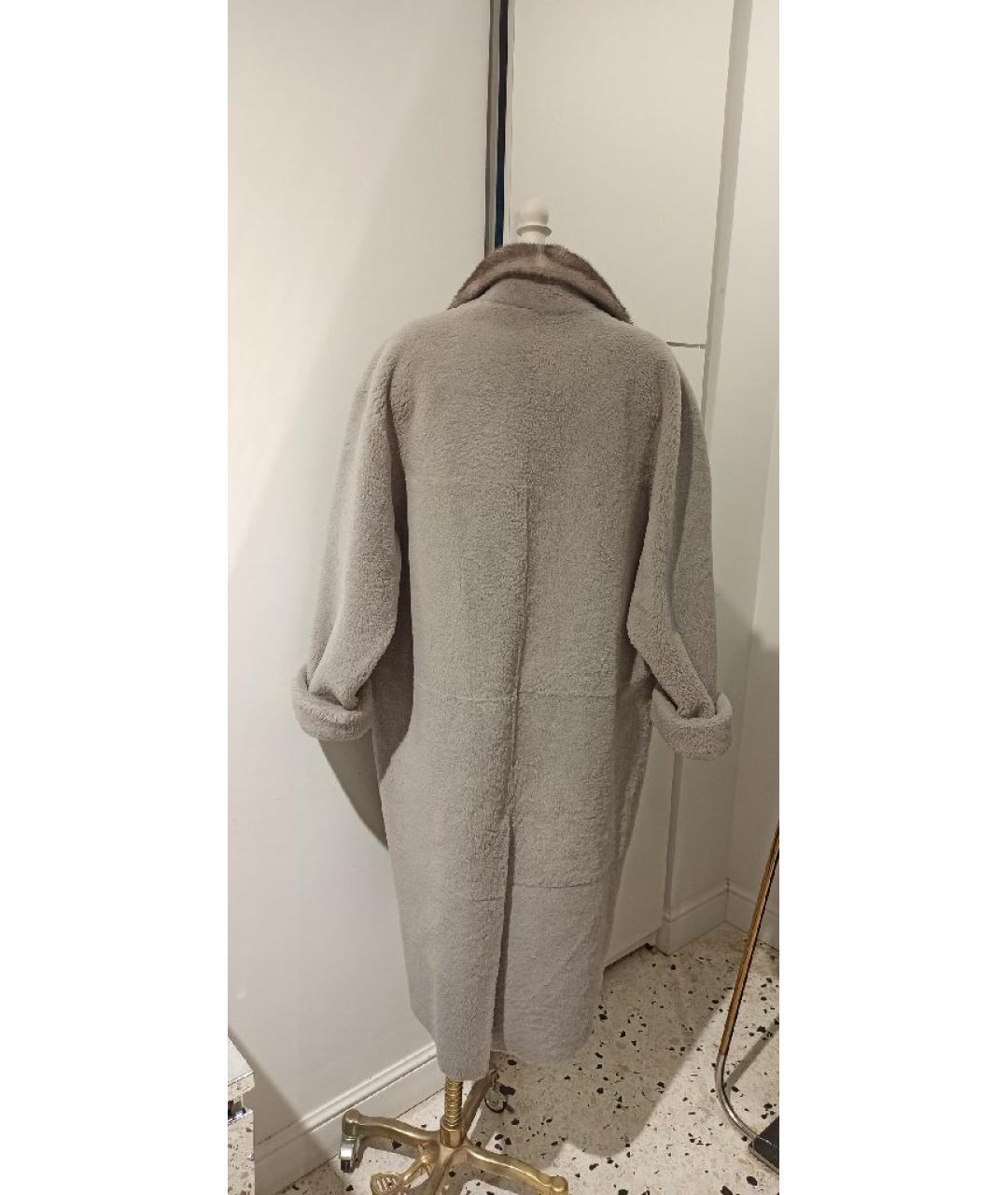 BLANCHA Серая дубленка, фото 3