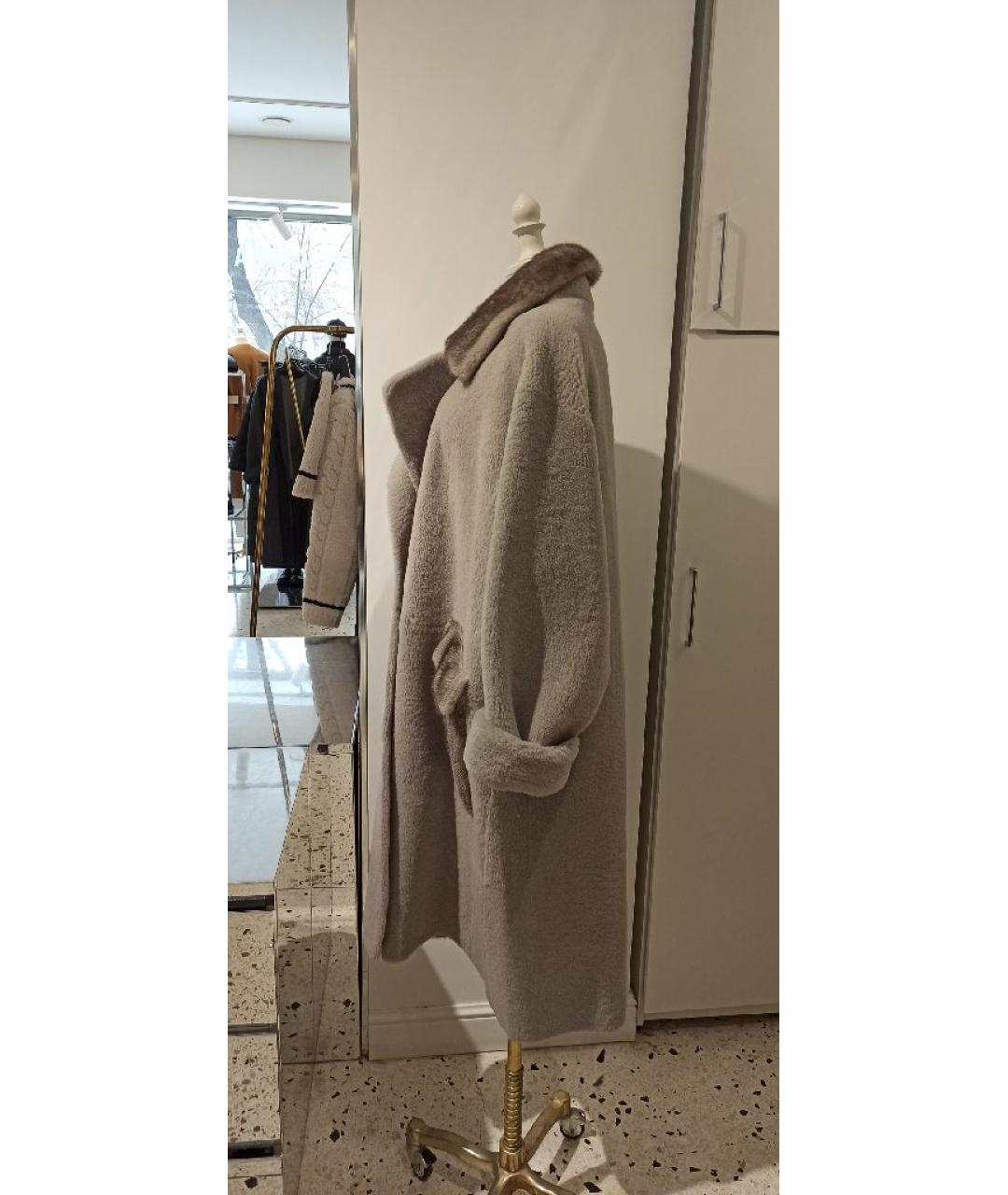 BLANCHA Серая дубленка, фото 4