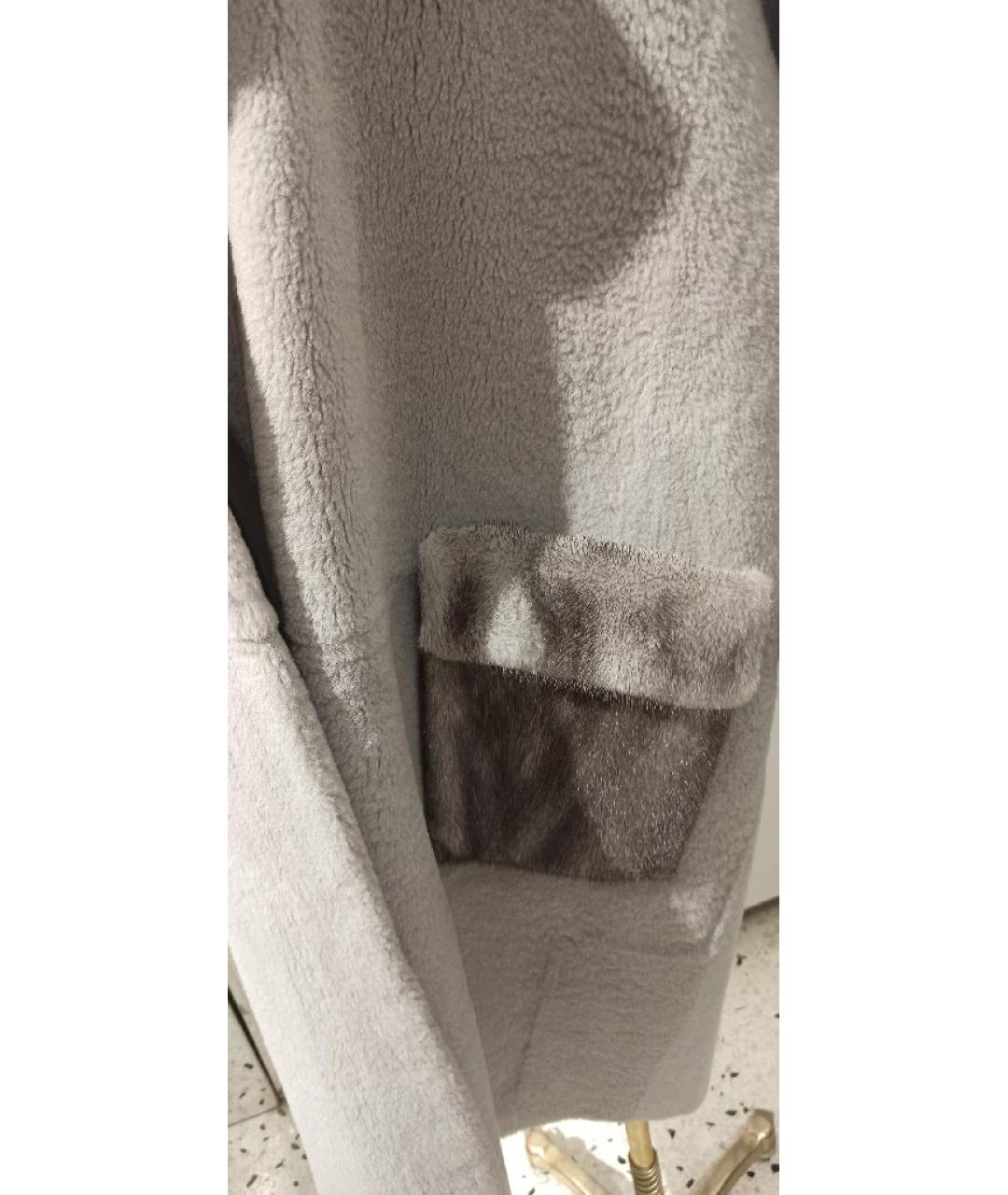 BLANCHA Серая дубленка, фото 5