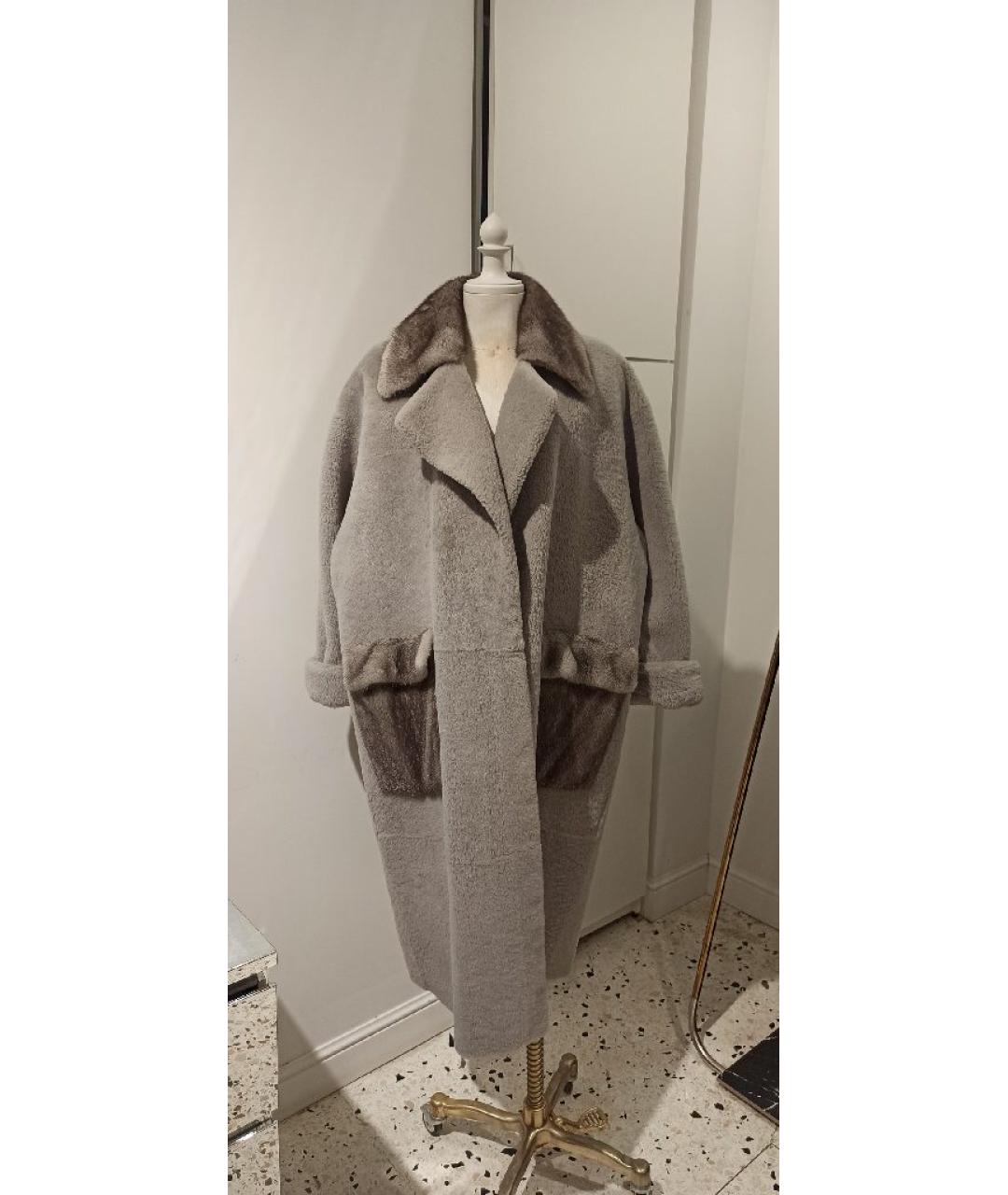 BLANCHA Серая дубленка, фото 2