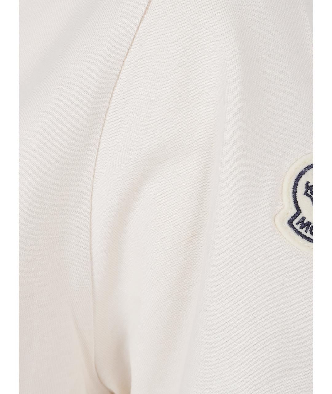 MONCLER Белая хлопковая футболка, фото 2