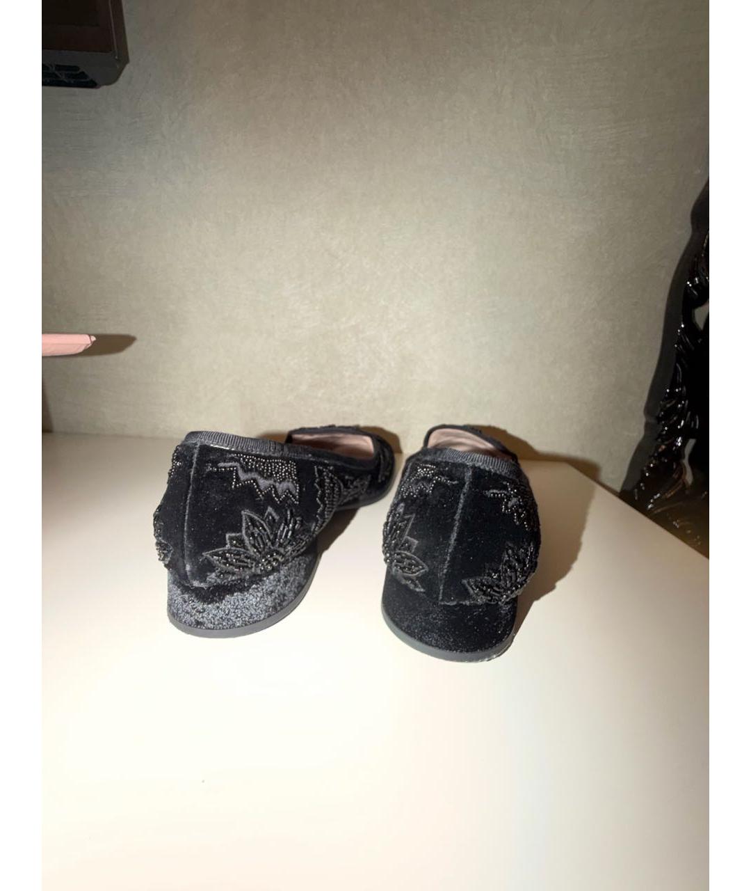 MIU MIU Черные бархатные лоферы, фото 4
